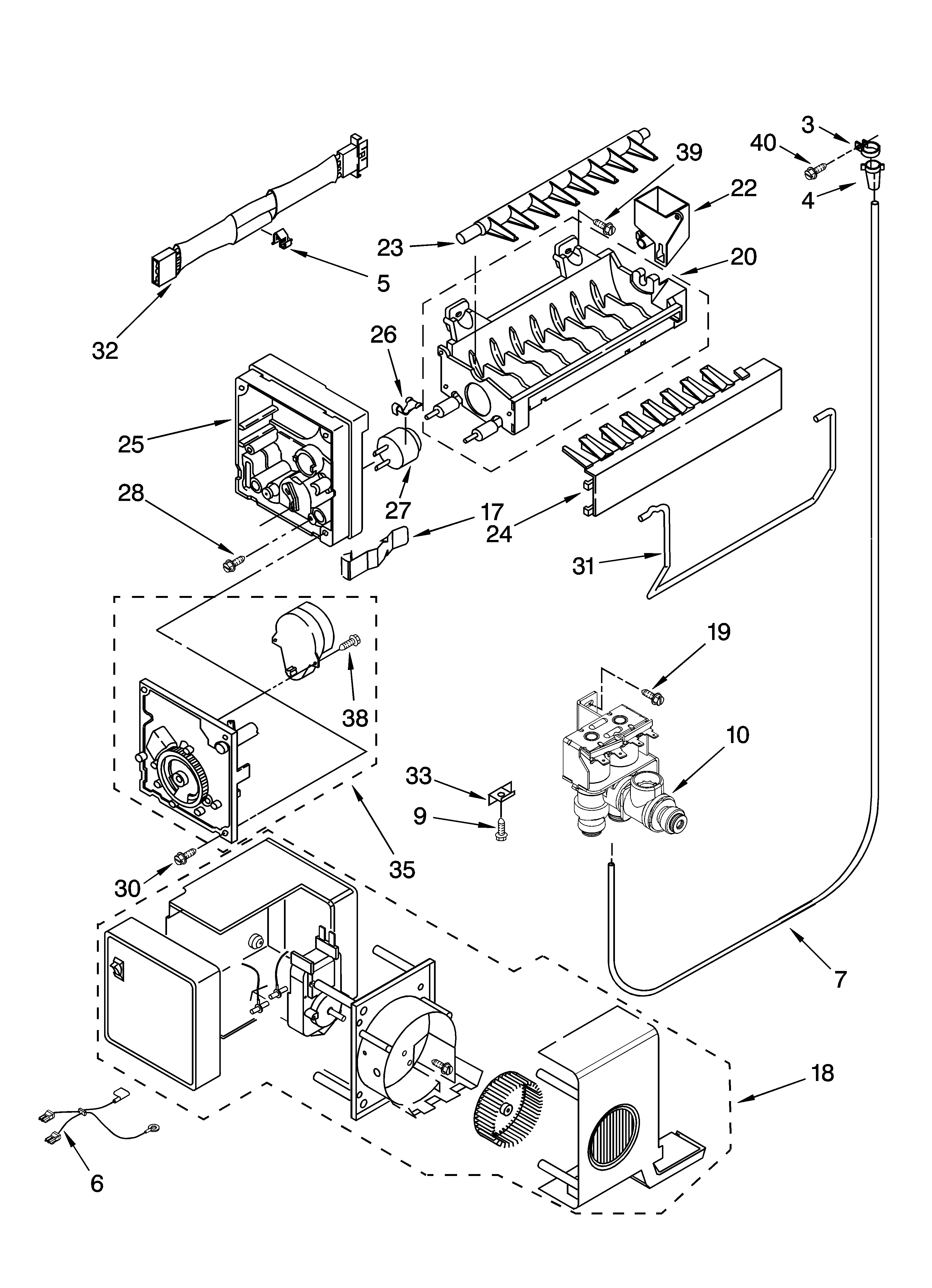 Kenmore 10678222800 icemaker parts diagram