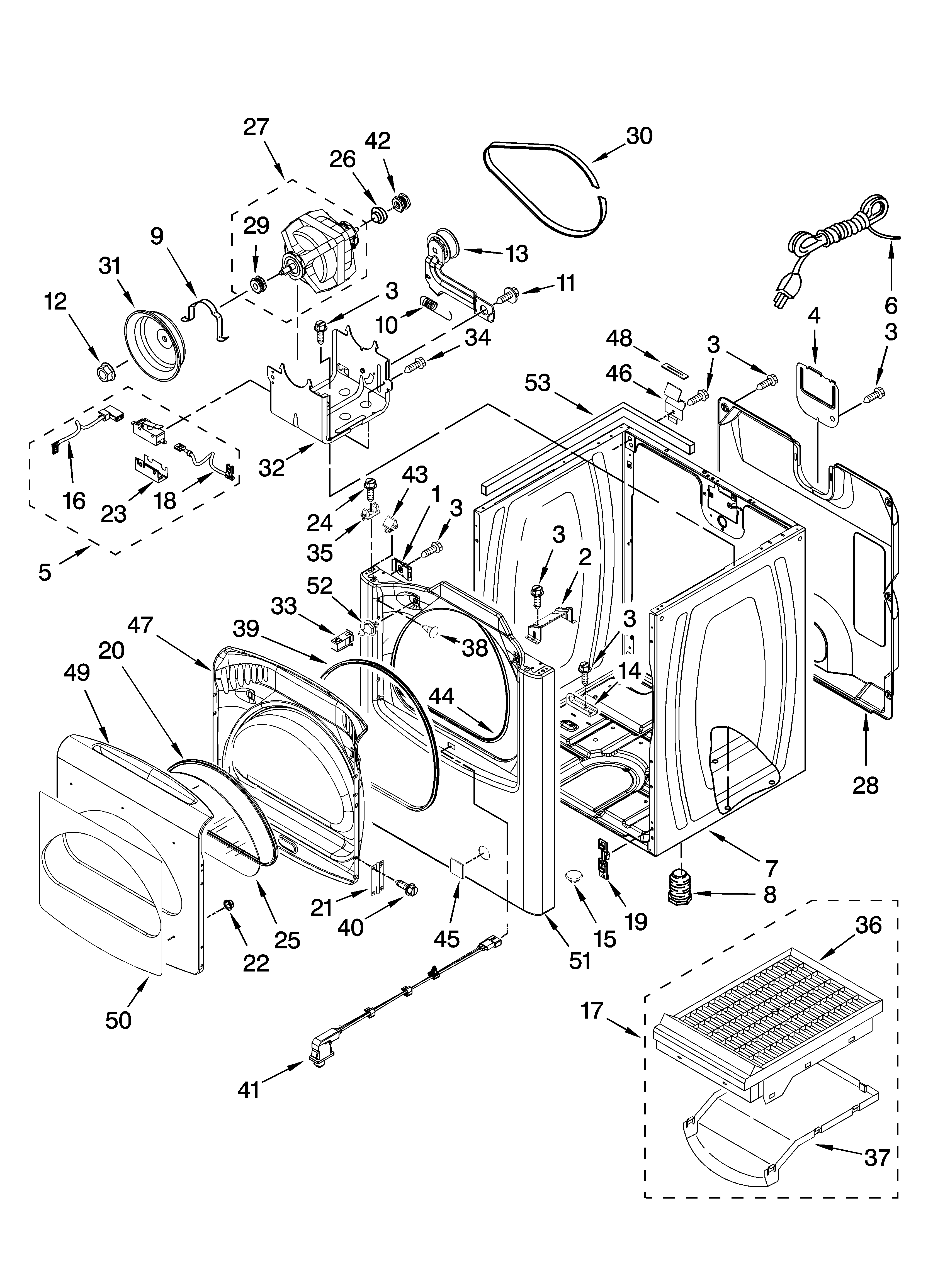 Kenmore Elite 11078092700 cabinet parts diagram