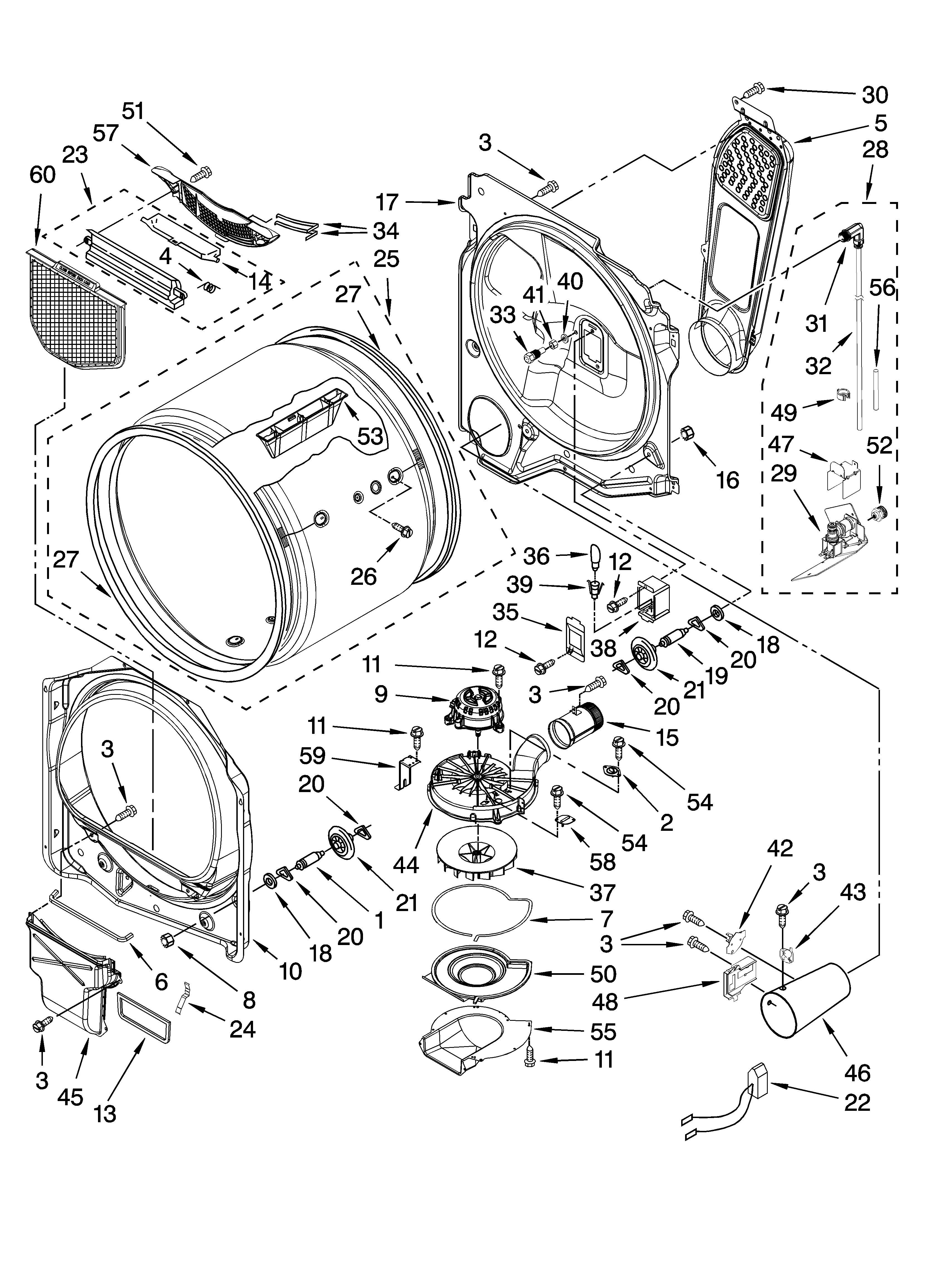 Kenmore Elite 11078092700 bulkhead parts diagram