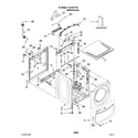 Kenmore 11047511701 top and cabinet parts diagram