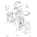 Kenmore 11047542604 top and cabinet parts diagram