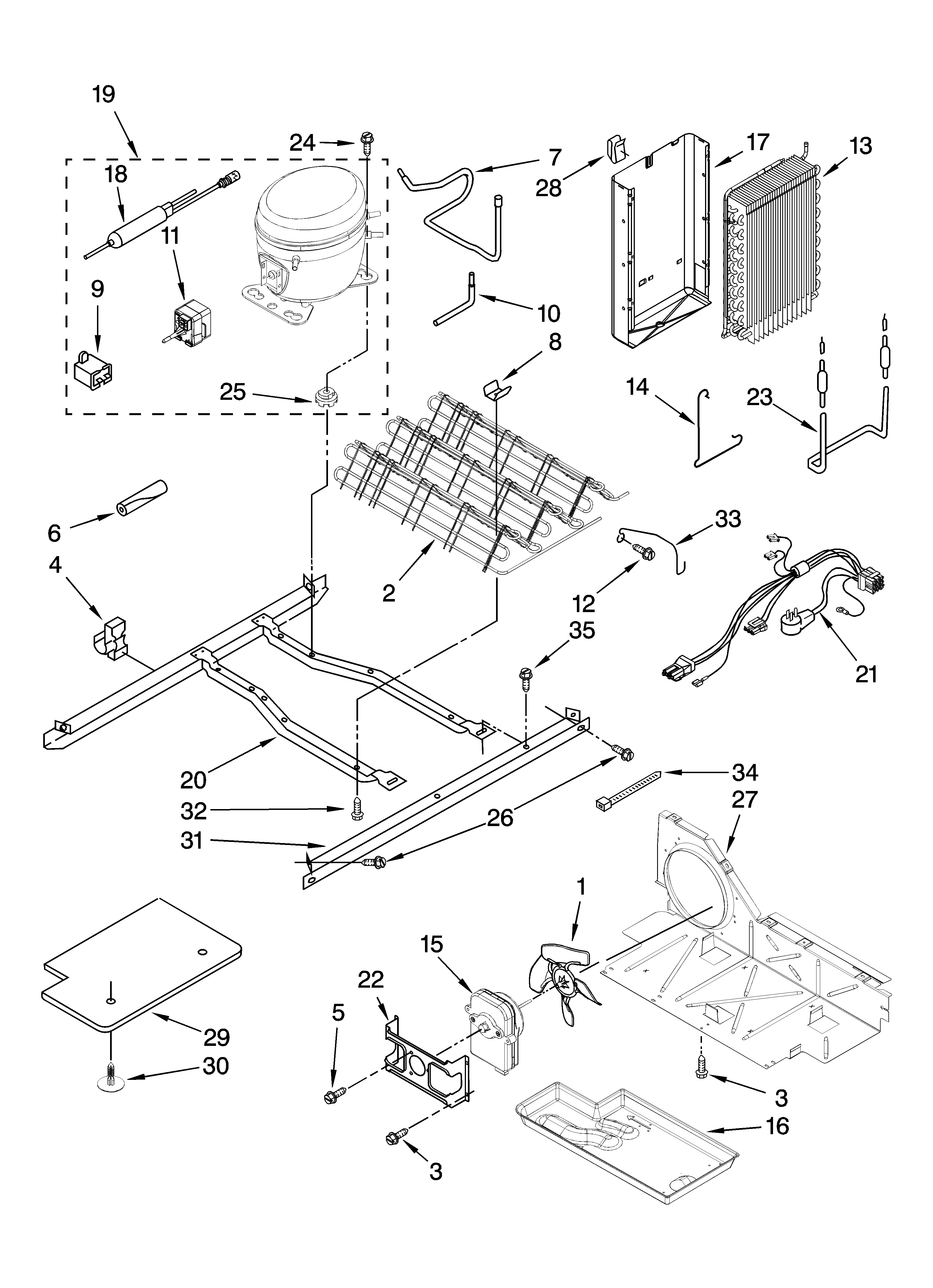 Kenmore 10659522800 unit parts diagram