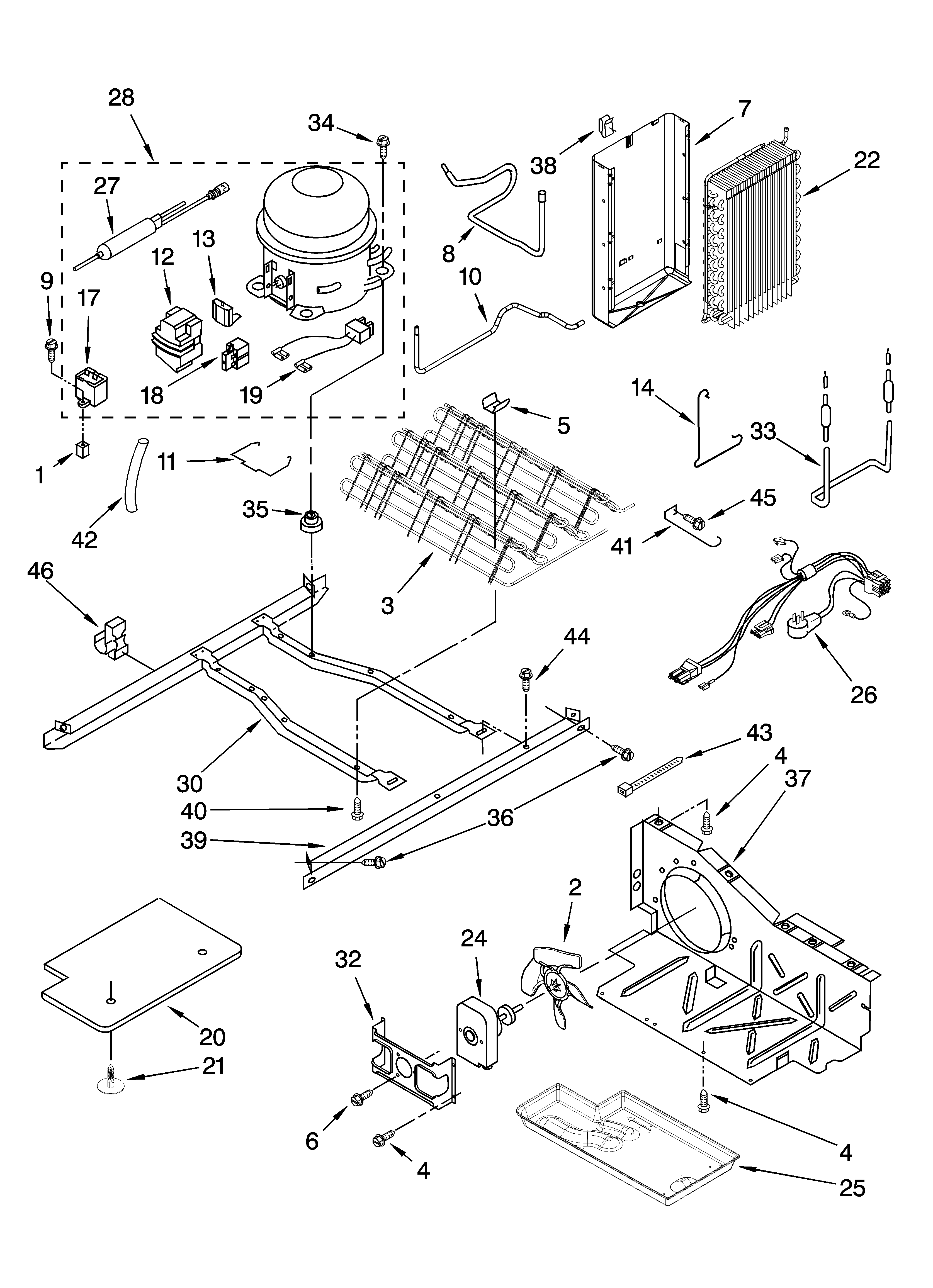 Kenmore 10641264800 unit parts diagram