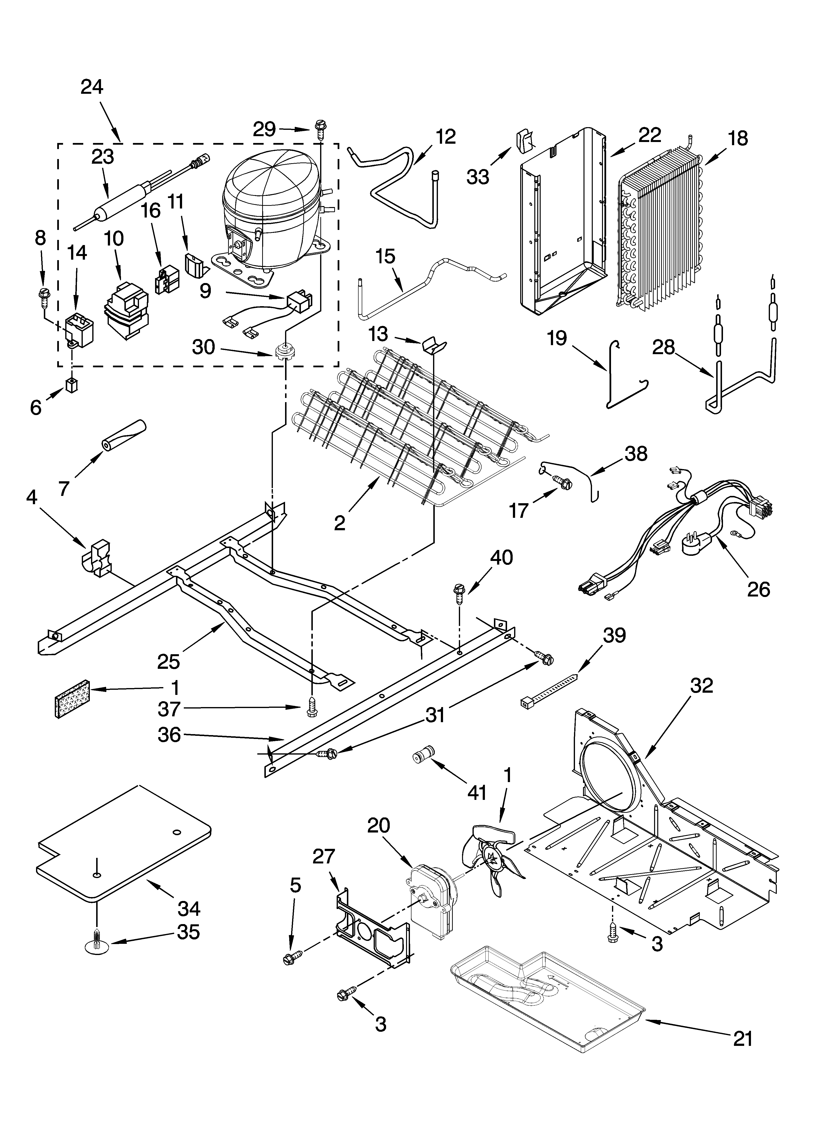 Kenmore 10658122700 unit parts diagram