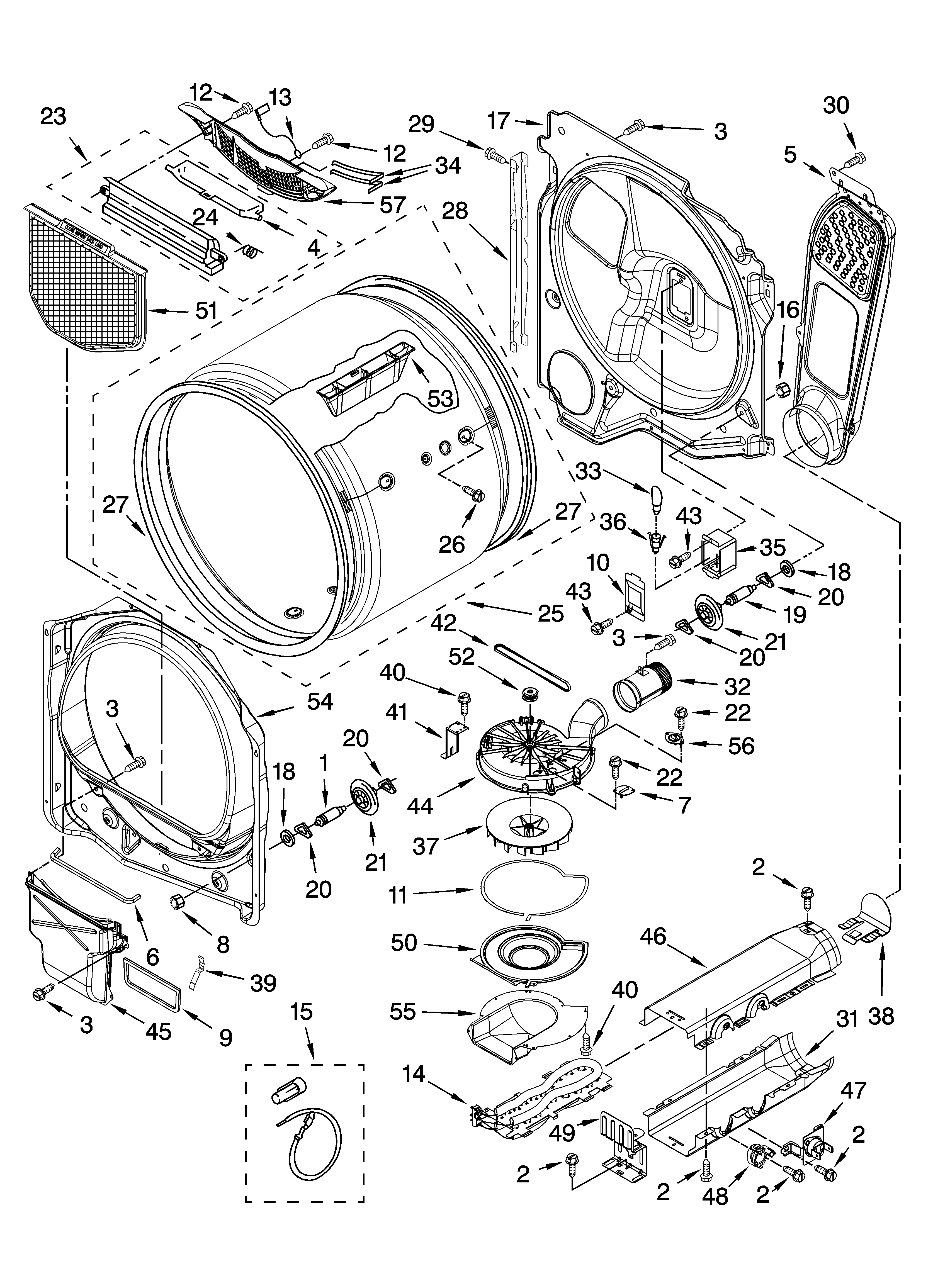 Kenmore Elite 110C67032601 bulkhead parts, optional parts (not included) diagram