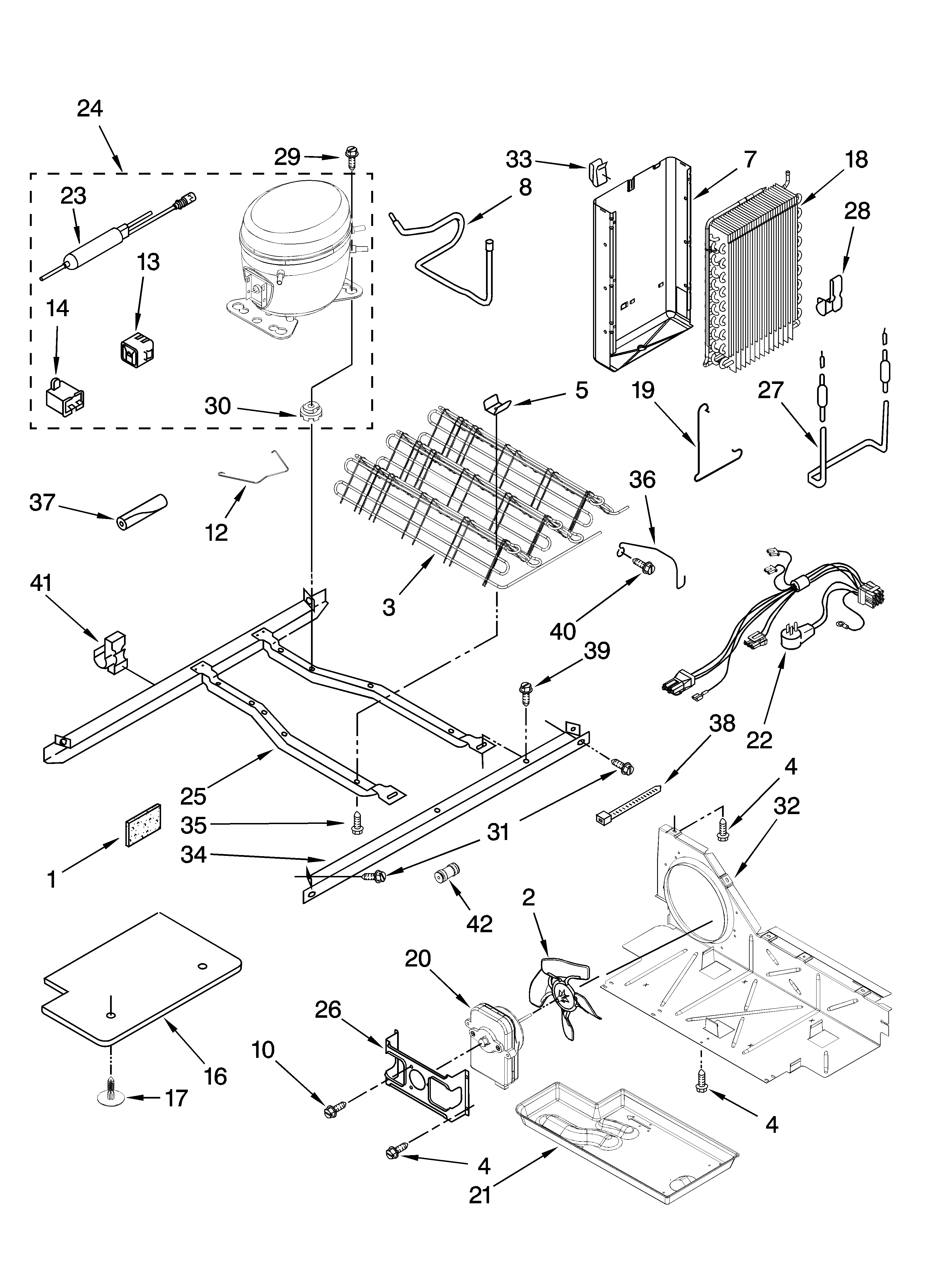 Kenmore 10658912801 unit parts diagram