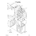 Kenmore Elite 11028072800 top and cabinet parts diagram