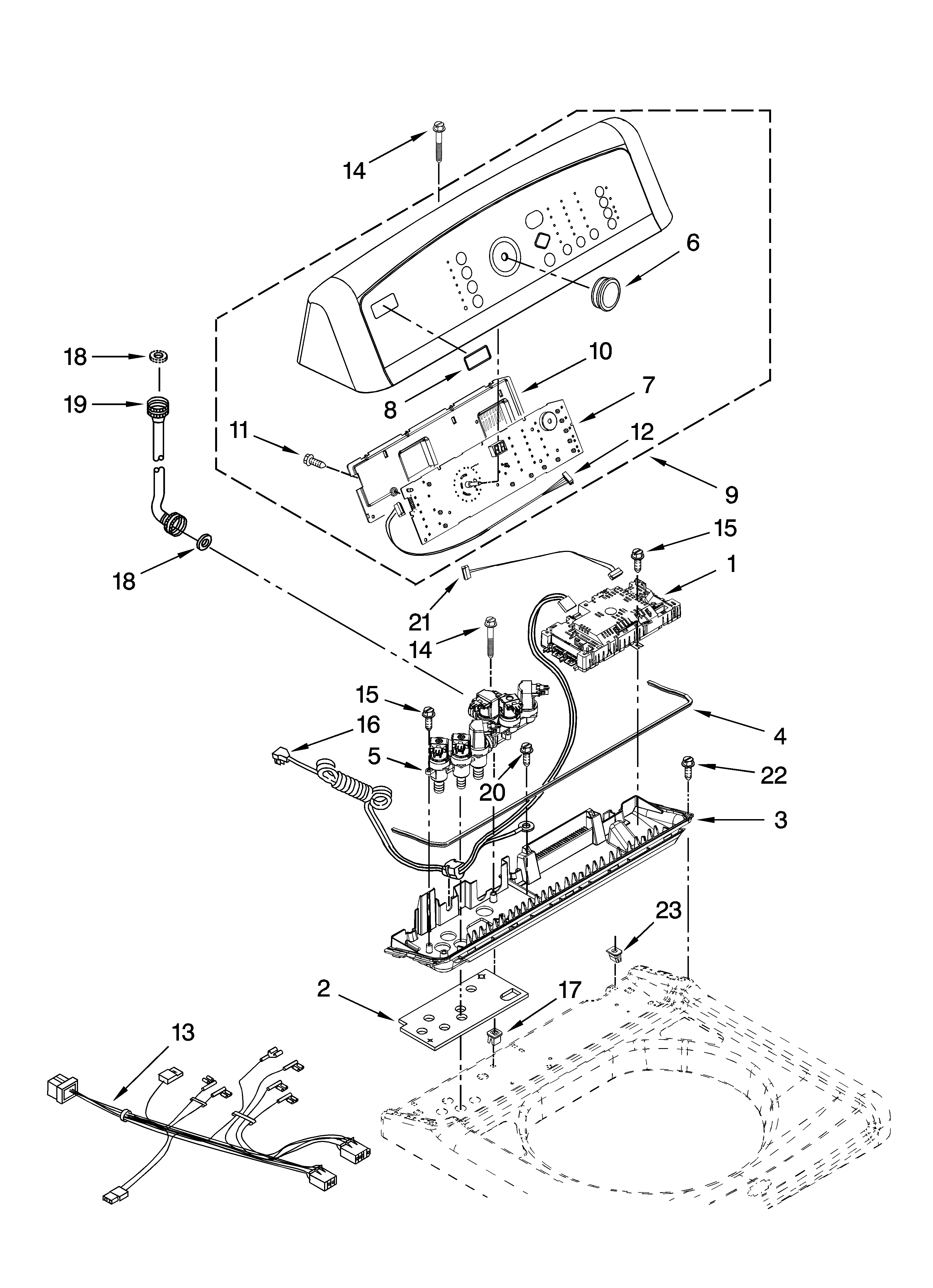 Kenmore Elite 11028091700 control panel parts diagram