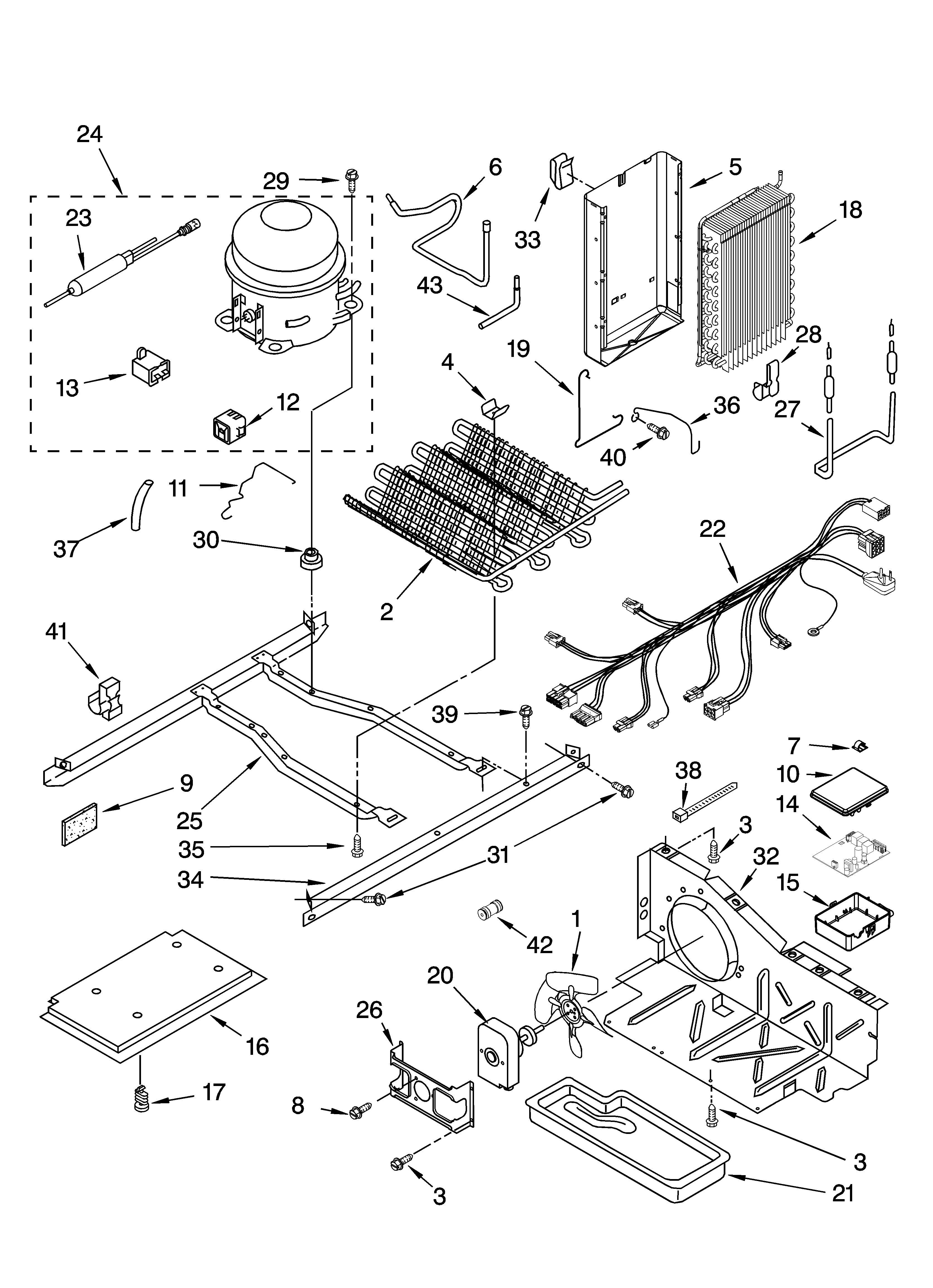 Kenmore Elite 10657705704 unit parts diagram