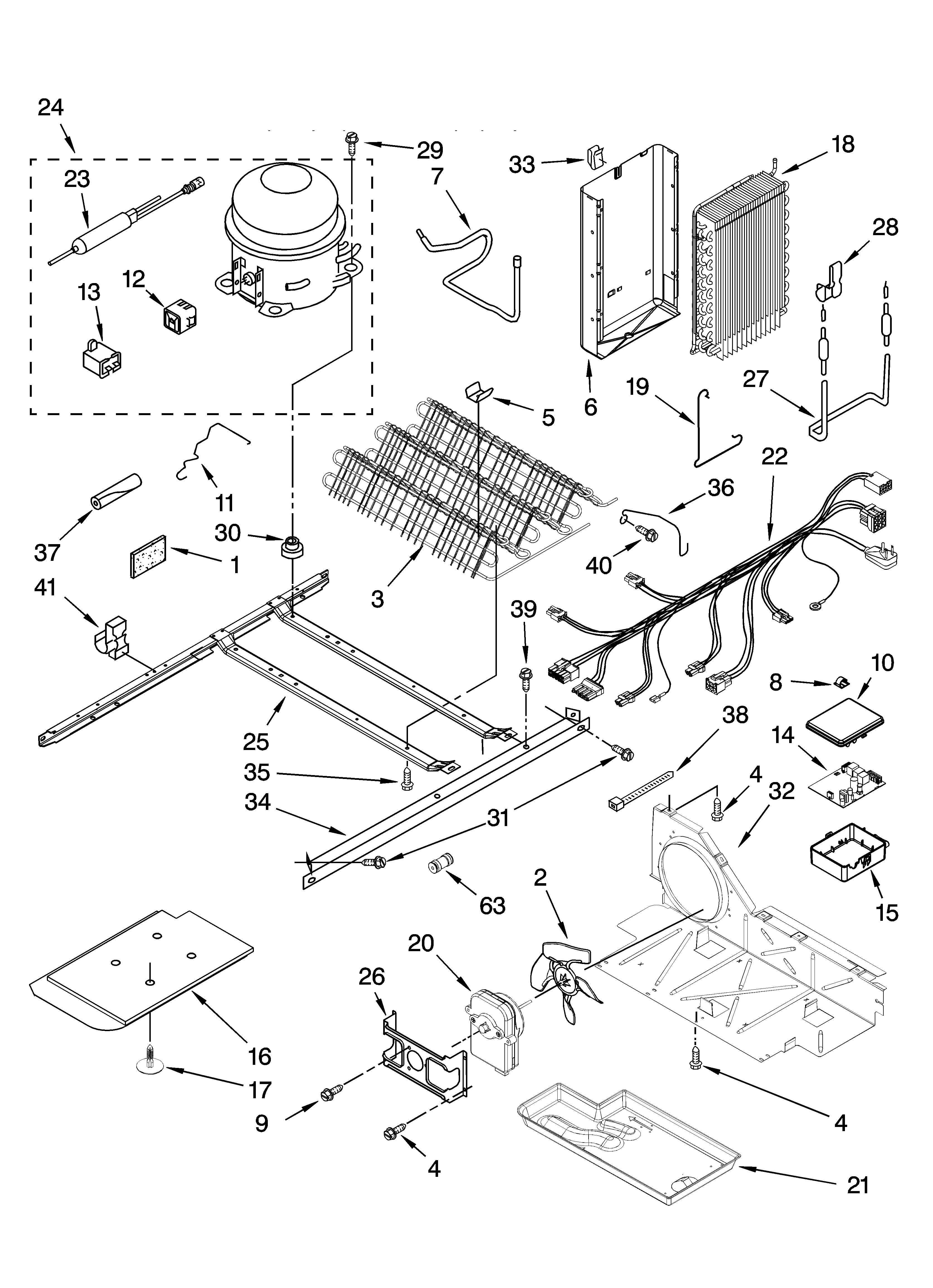 Kenmore Elite 10657799704 unit parts diagram