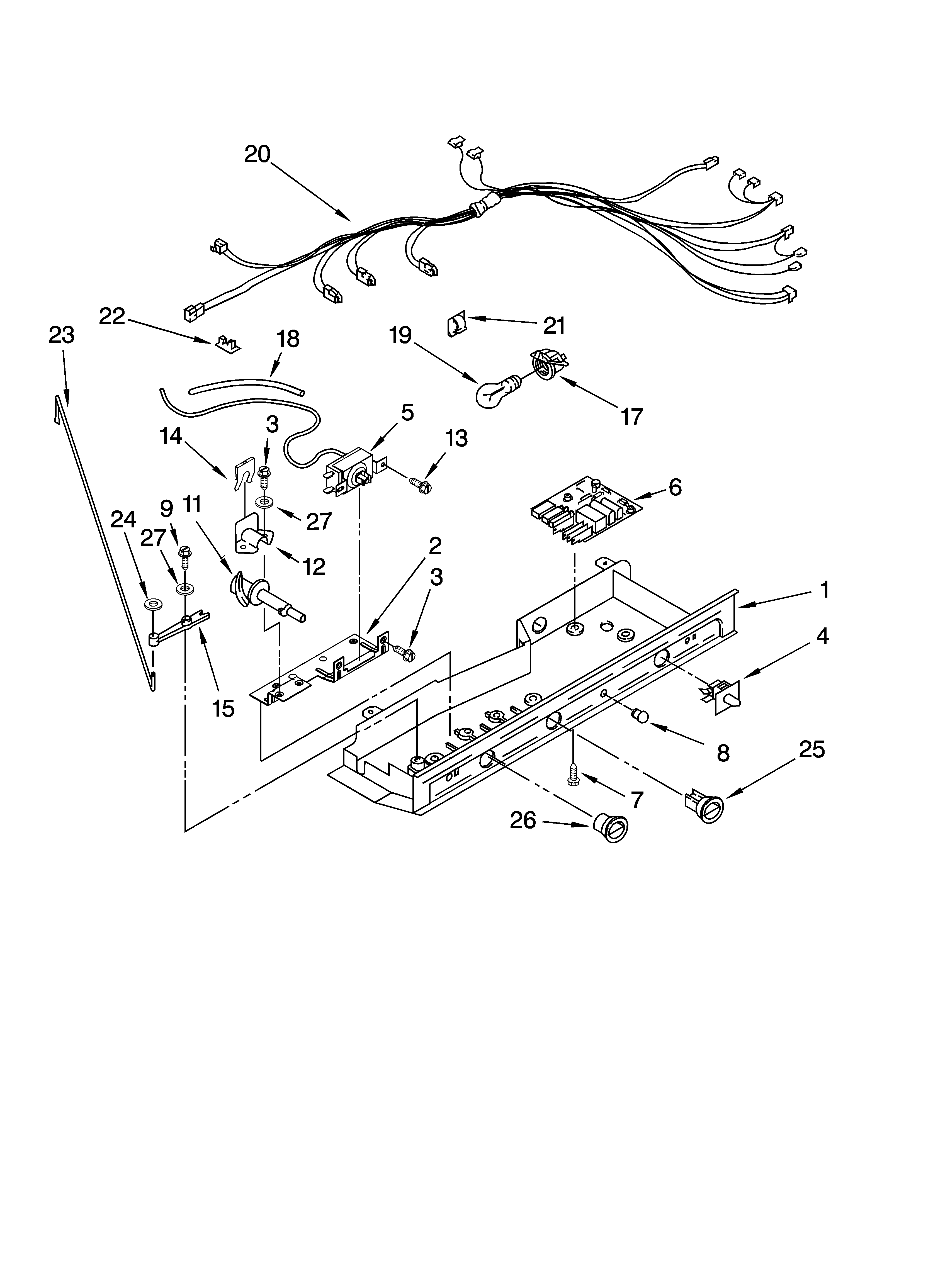 Kenmore 10659439800 control parts diagram