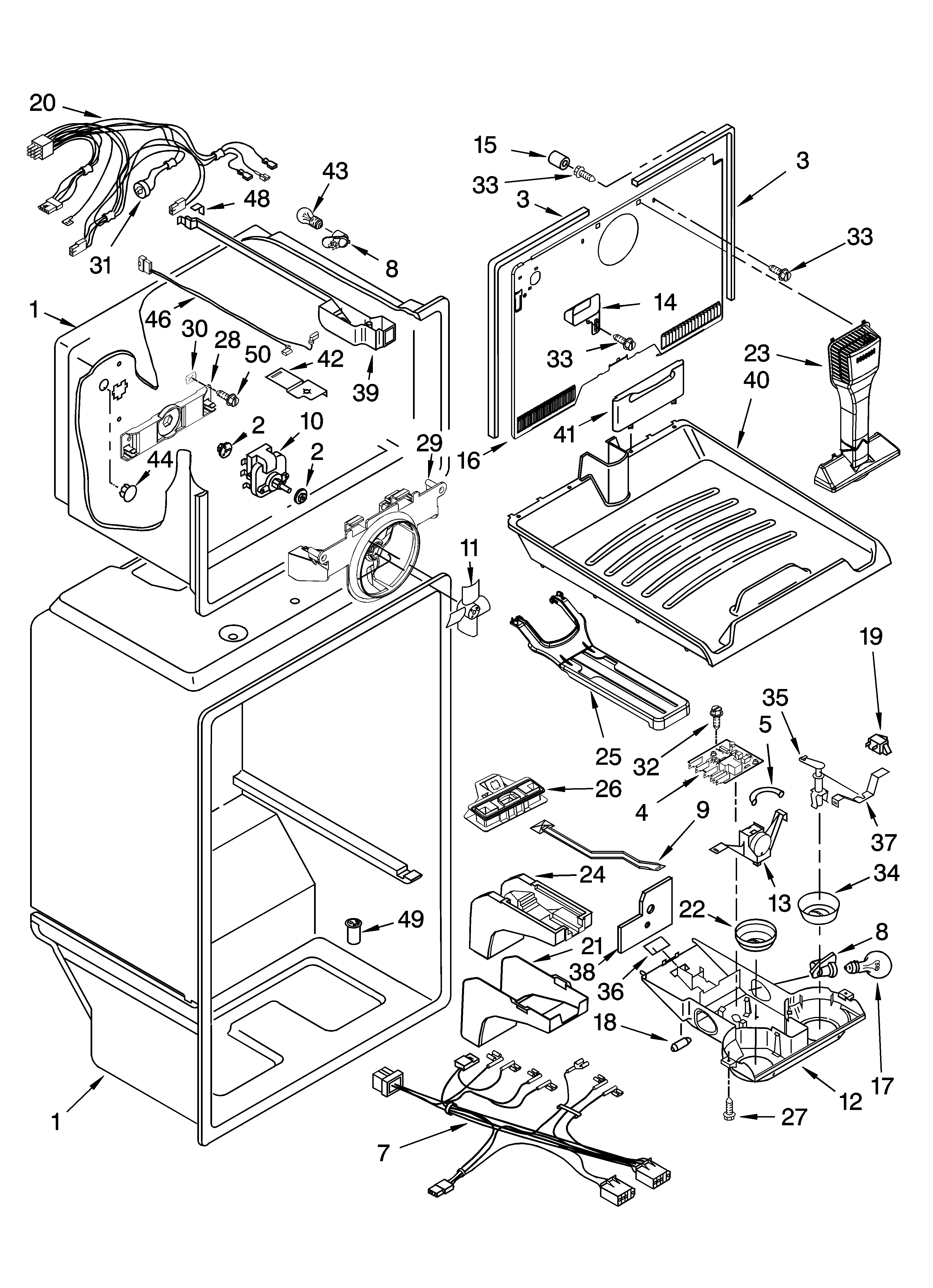 Kenmore 10667974801 liner parts diagram