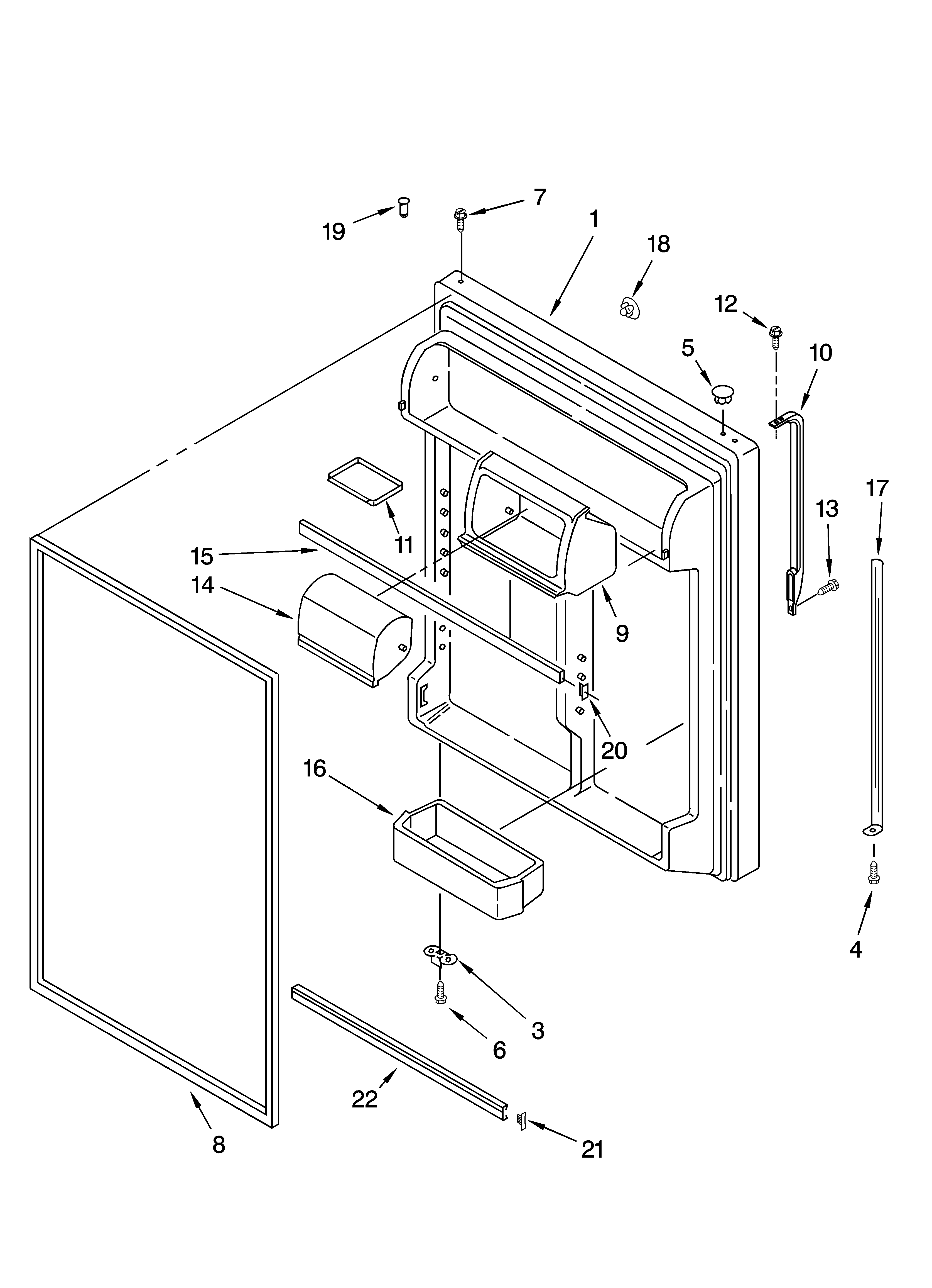 Kenmore 10678929801 refrigerator door parts diagram