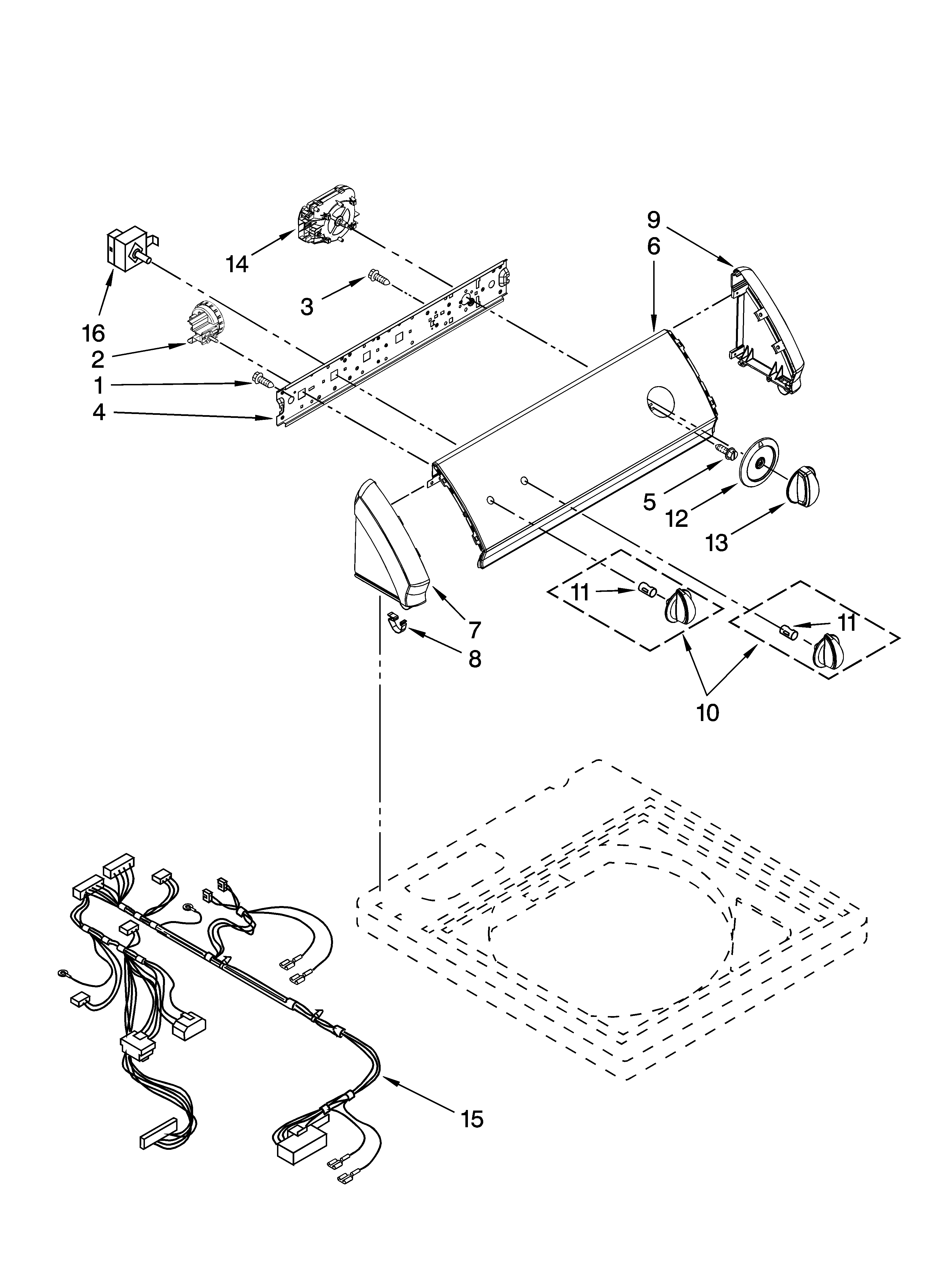 Kenmore 11029422800 control panel parts diagram