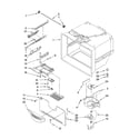 Kenmore Elite 59678582801 freezer liner parts diagram