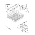 Kenmore 66513843K600 upper rack and track parts diagram