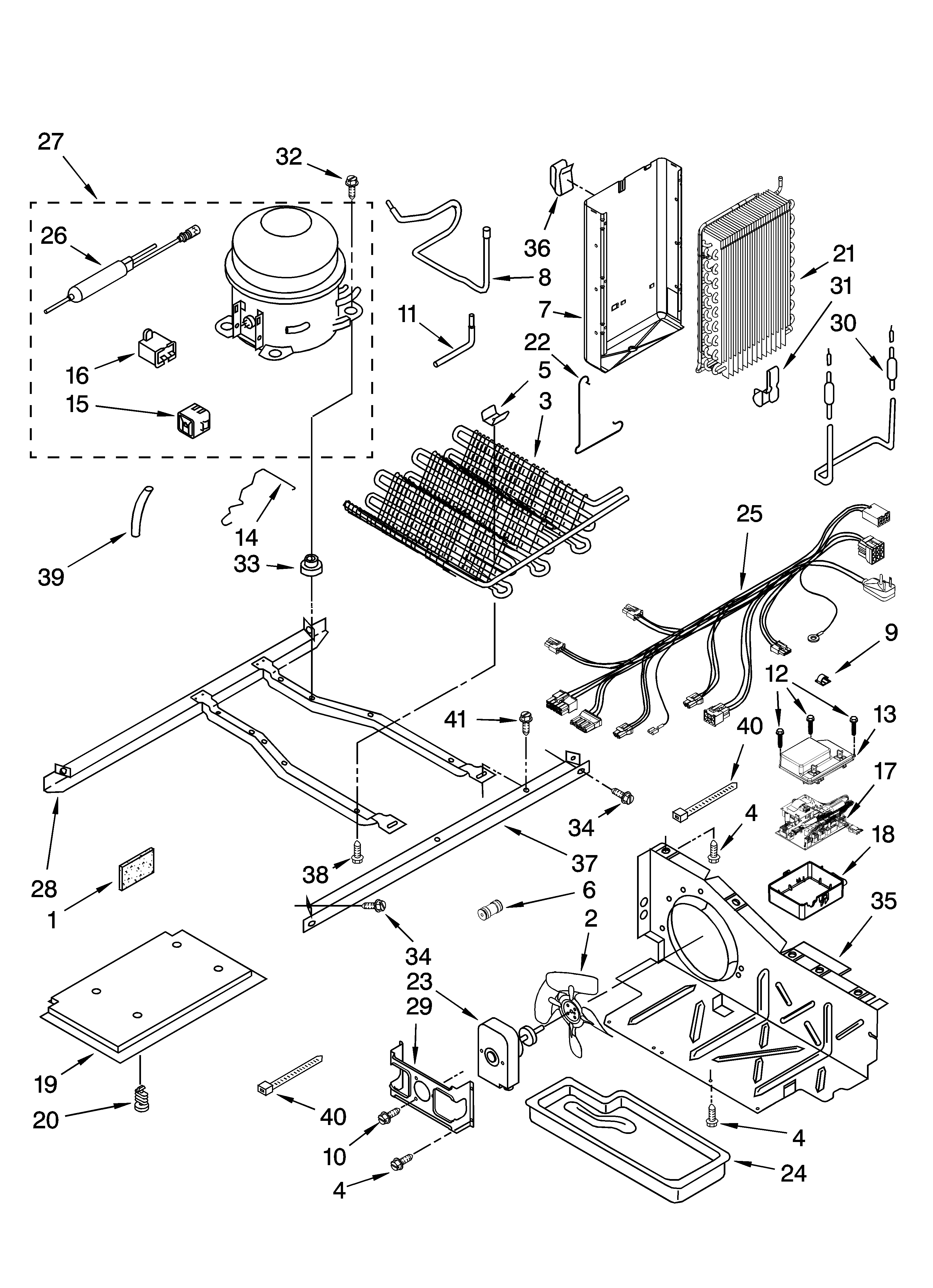 Kenmore Elite 10654792800 unit parts diagram