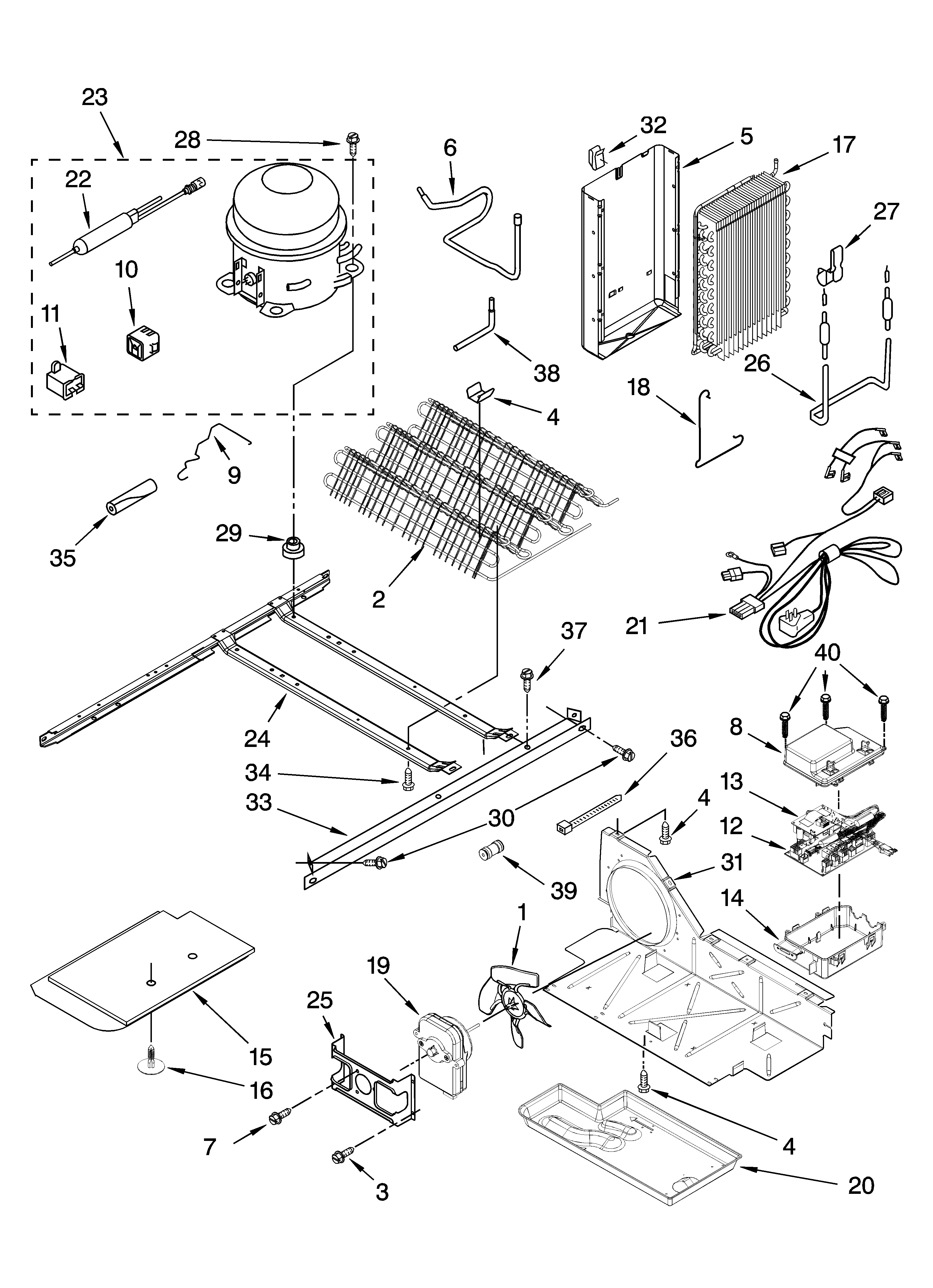 Kenmore Elite 10659964800 unit parts diagram