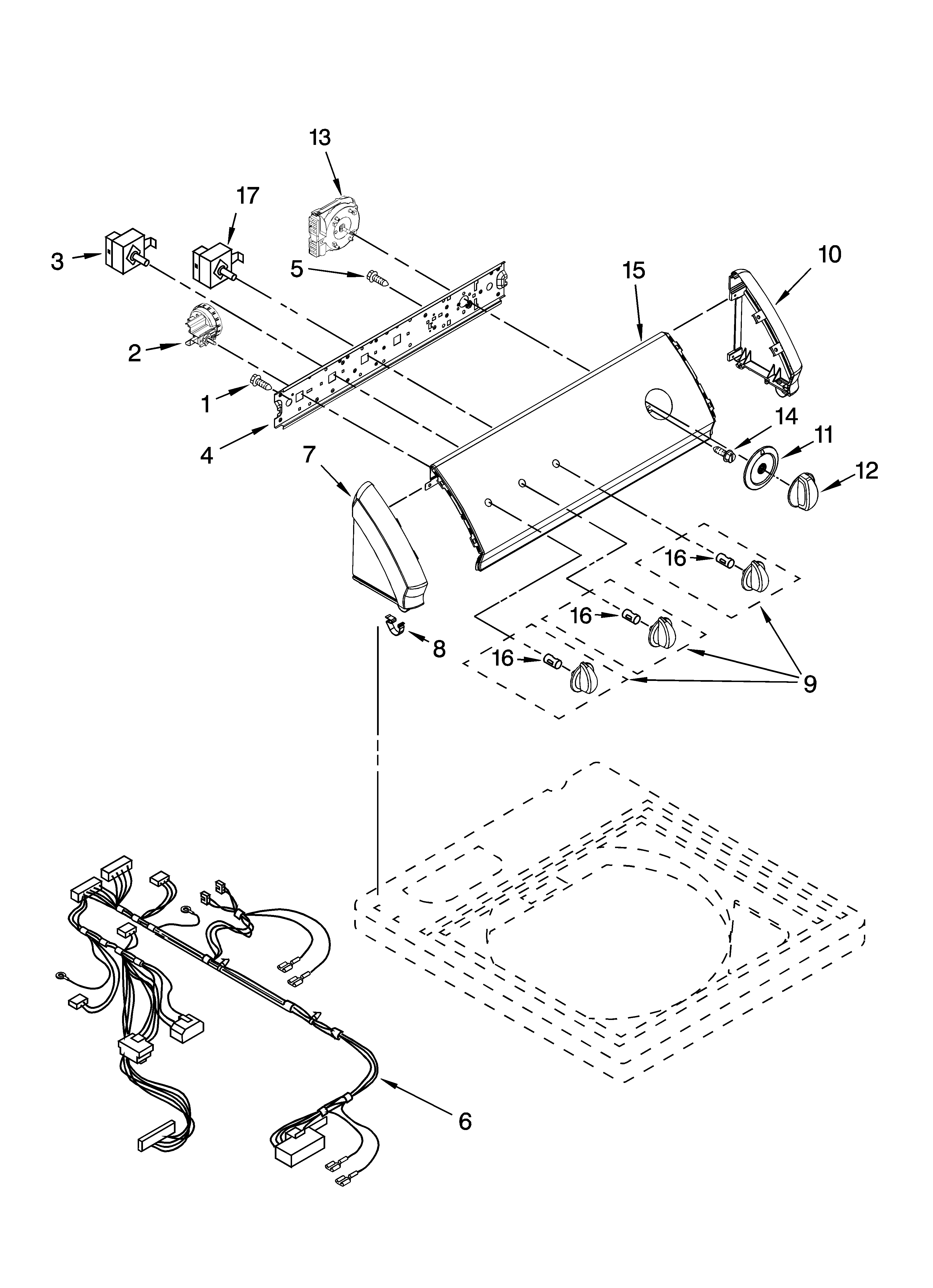 Kenmore 11029622800 control panel parts diagram