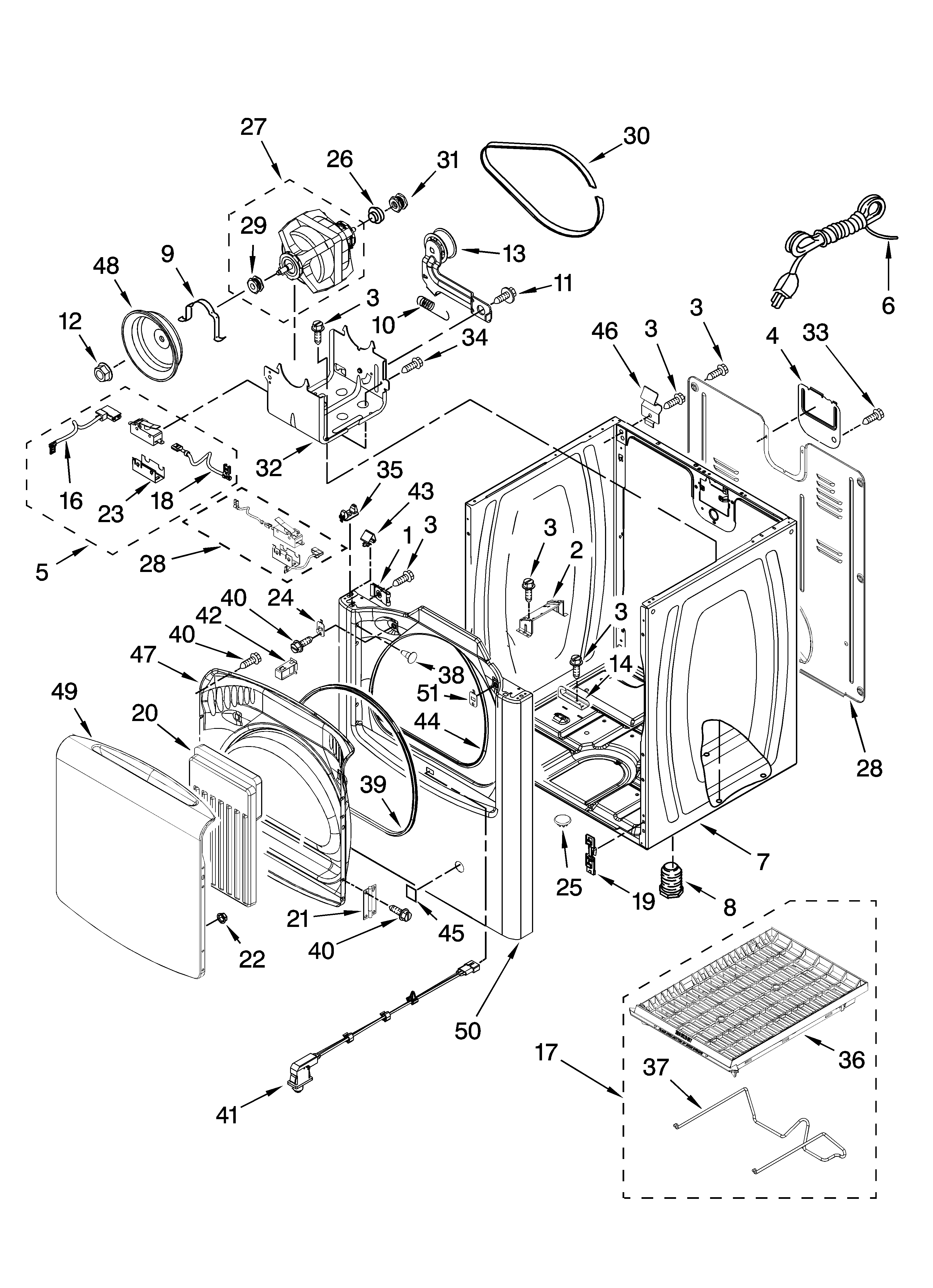 Kenmore Elite 11077042601 cabinet parts diagram