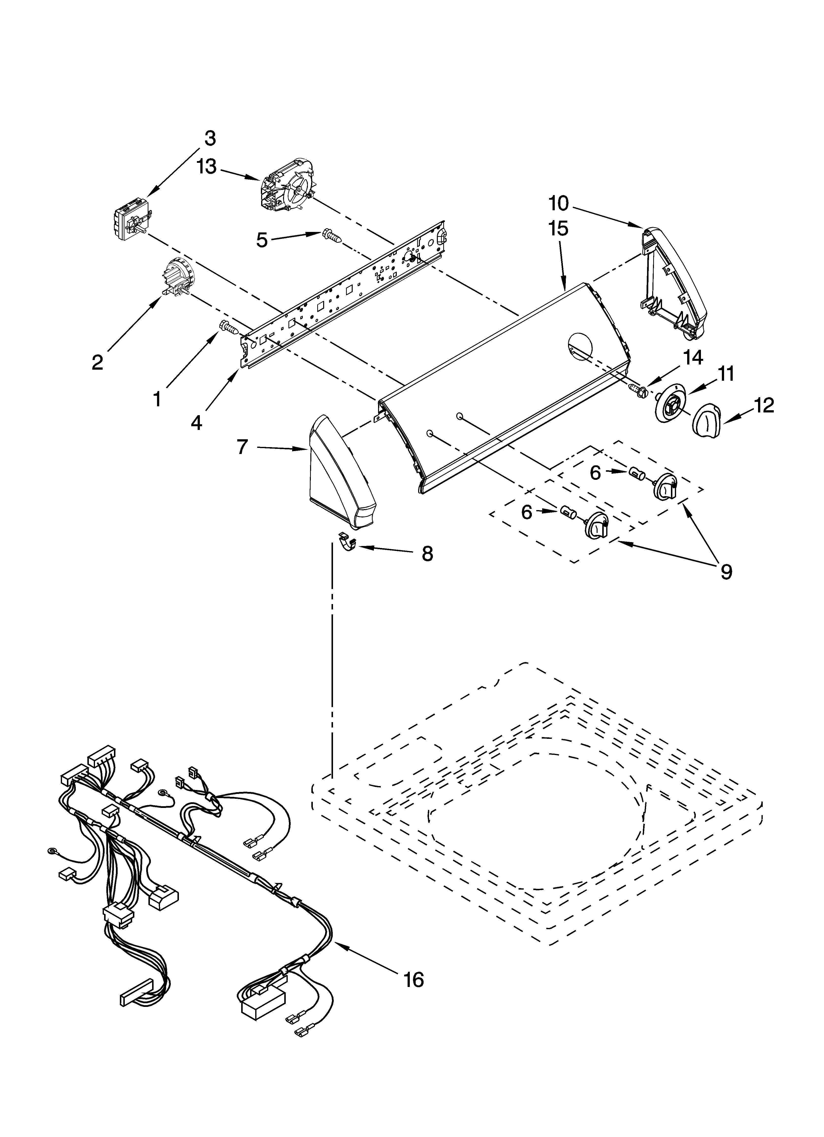 Kenmore 11028222701 control panel parts diagram