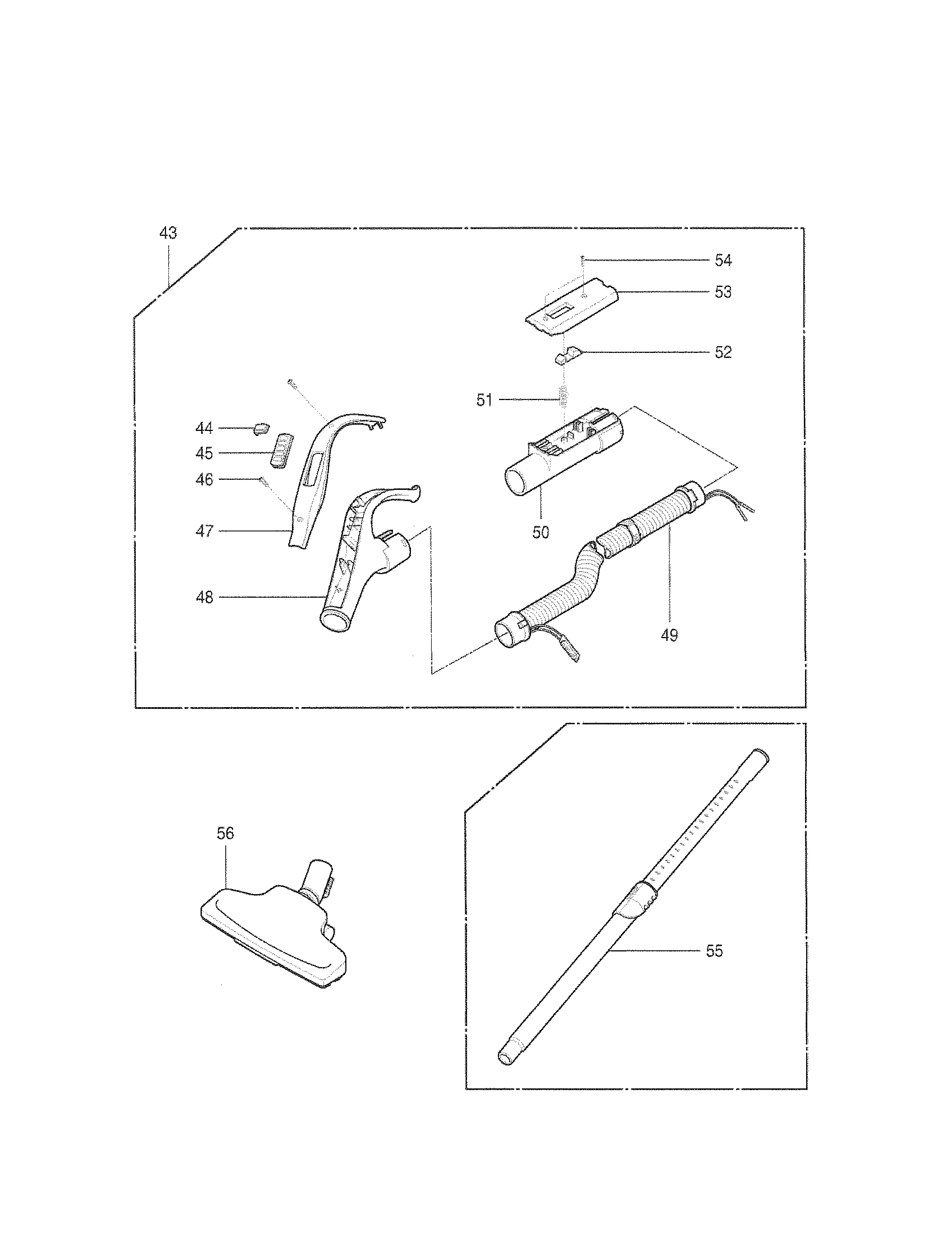 Kenmore 72124195500 handle / hose diagram