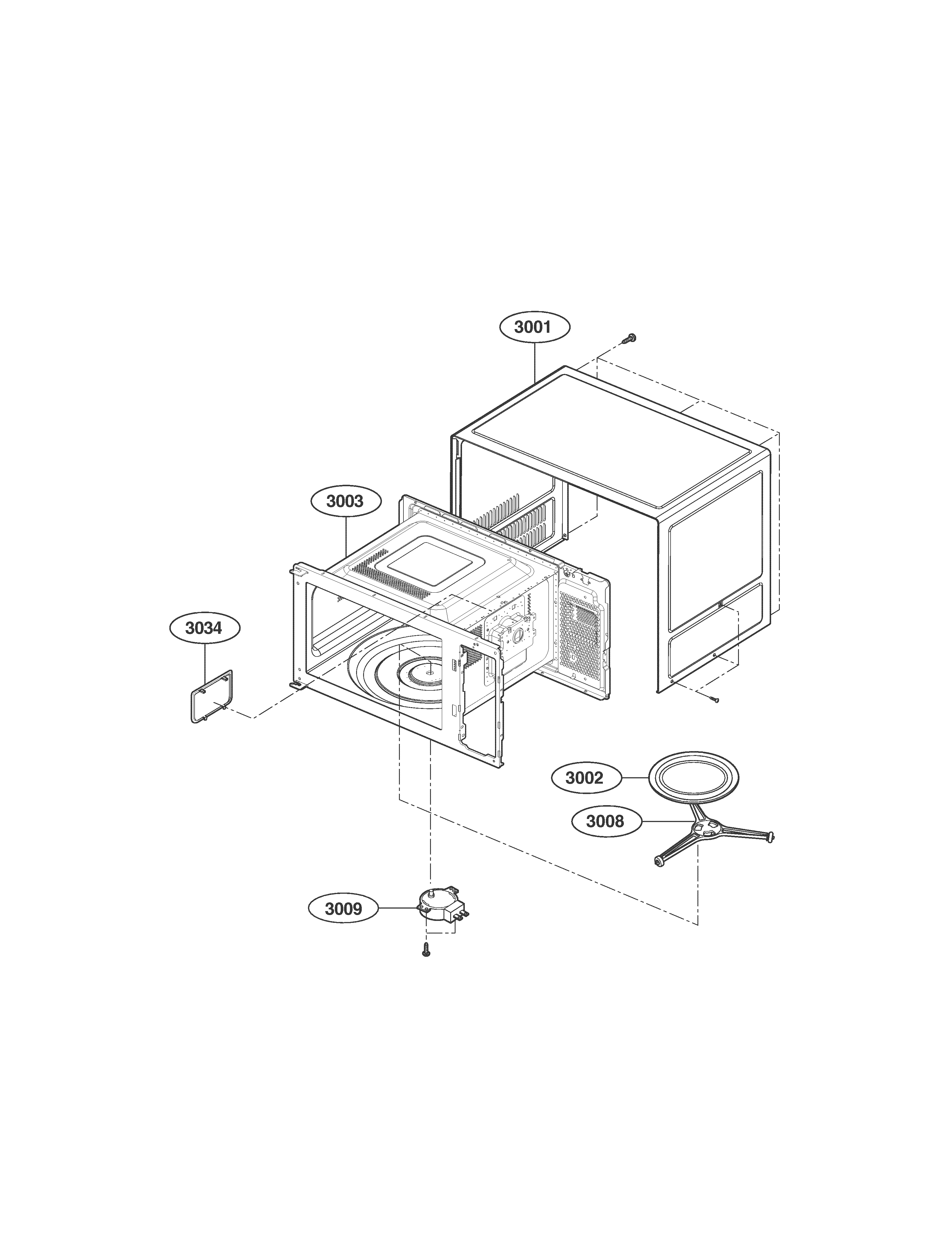 Kenmore 72166993800 oven cavity diagram
