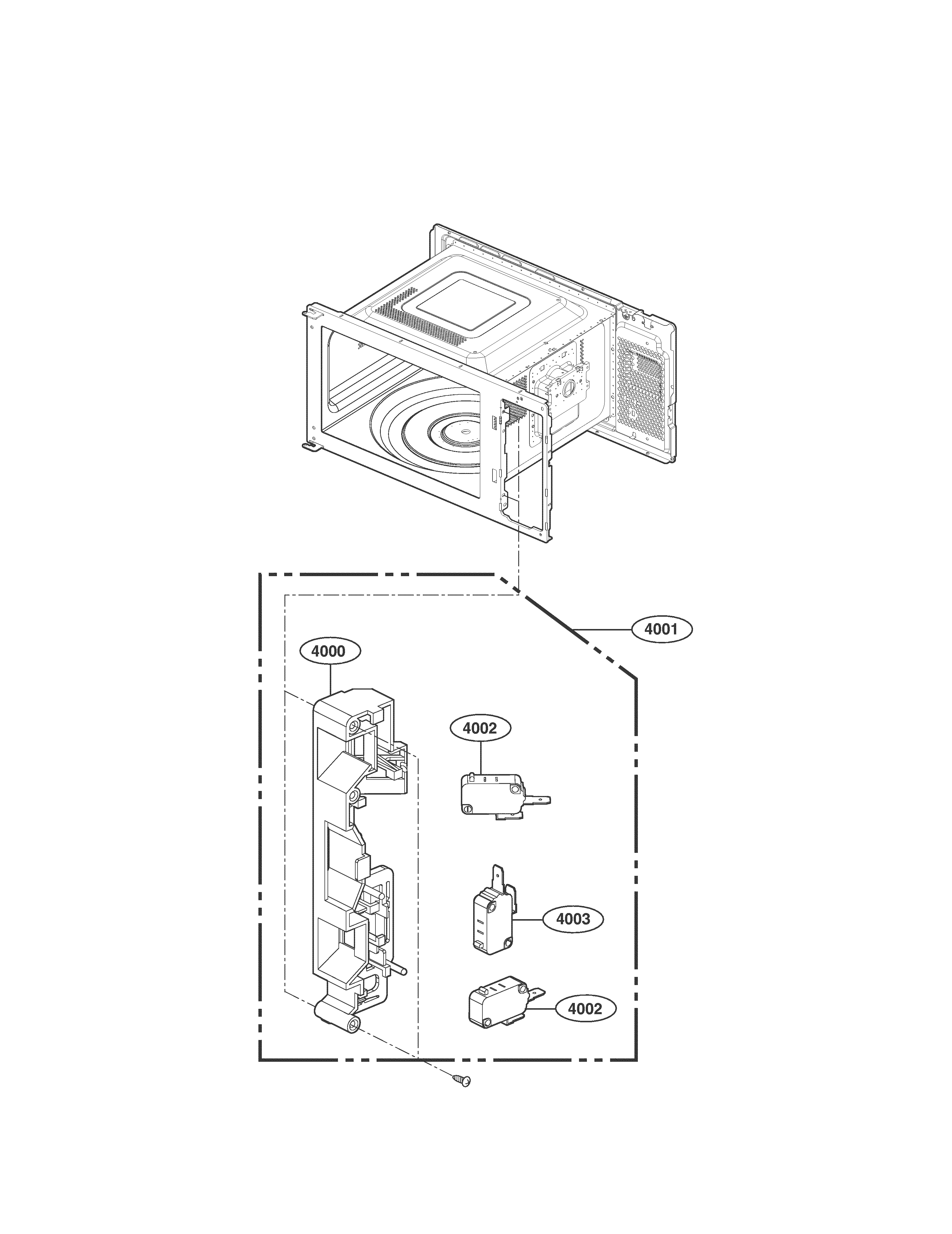 Kenmore 72166993800 latch board diagram