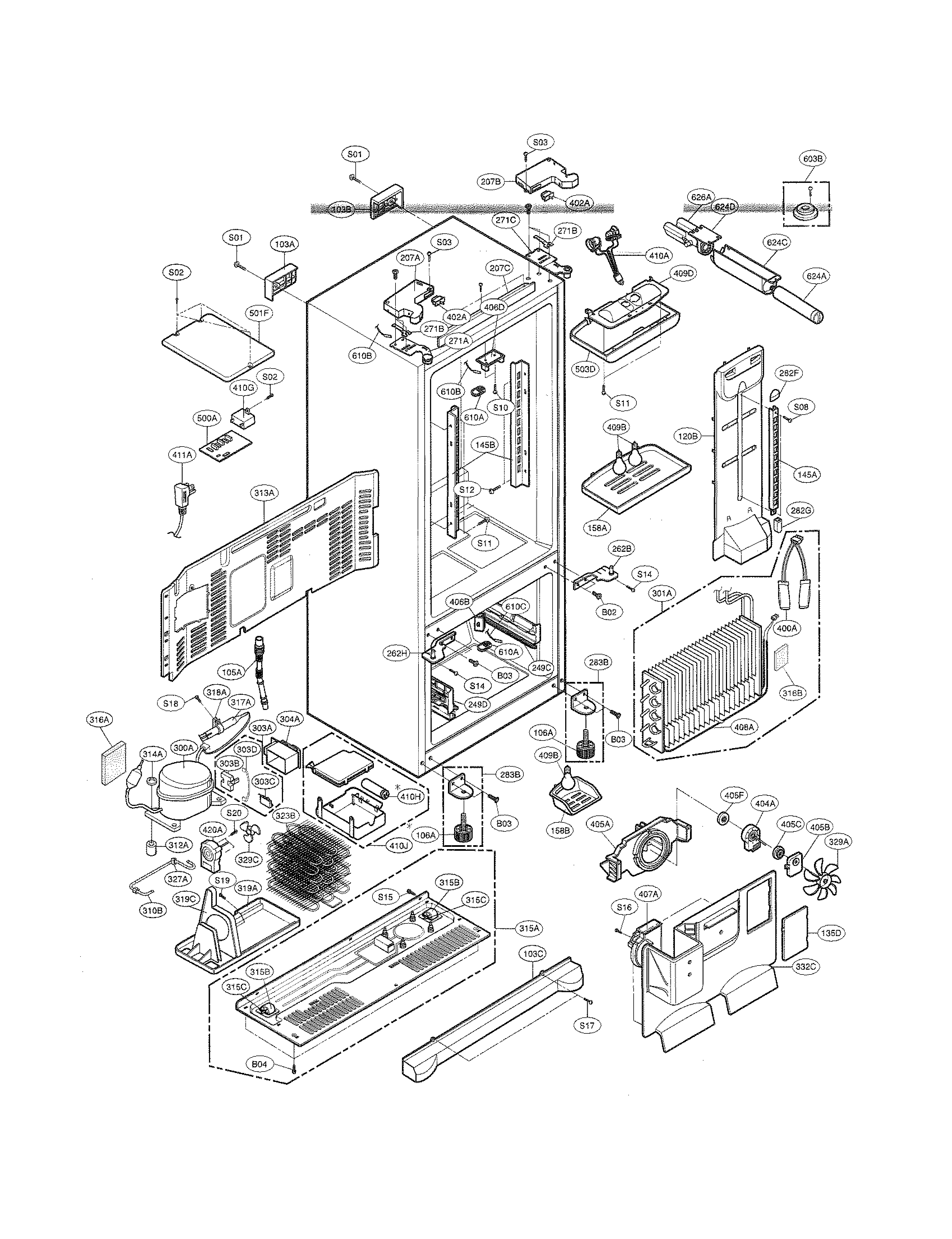 Kenmore Elite 79577563600 case parts diagram