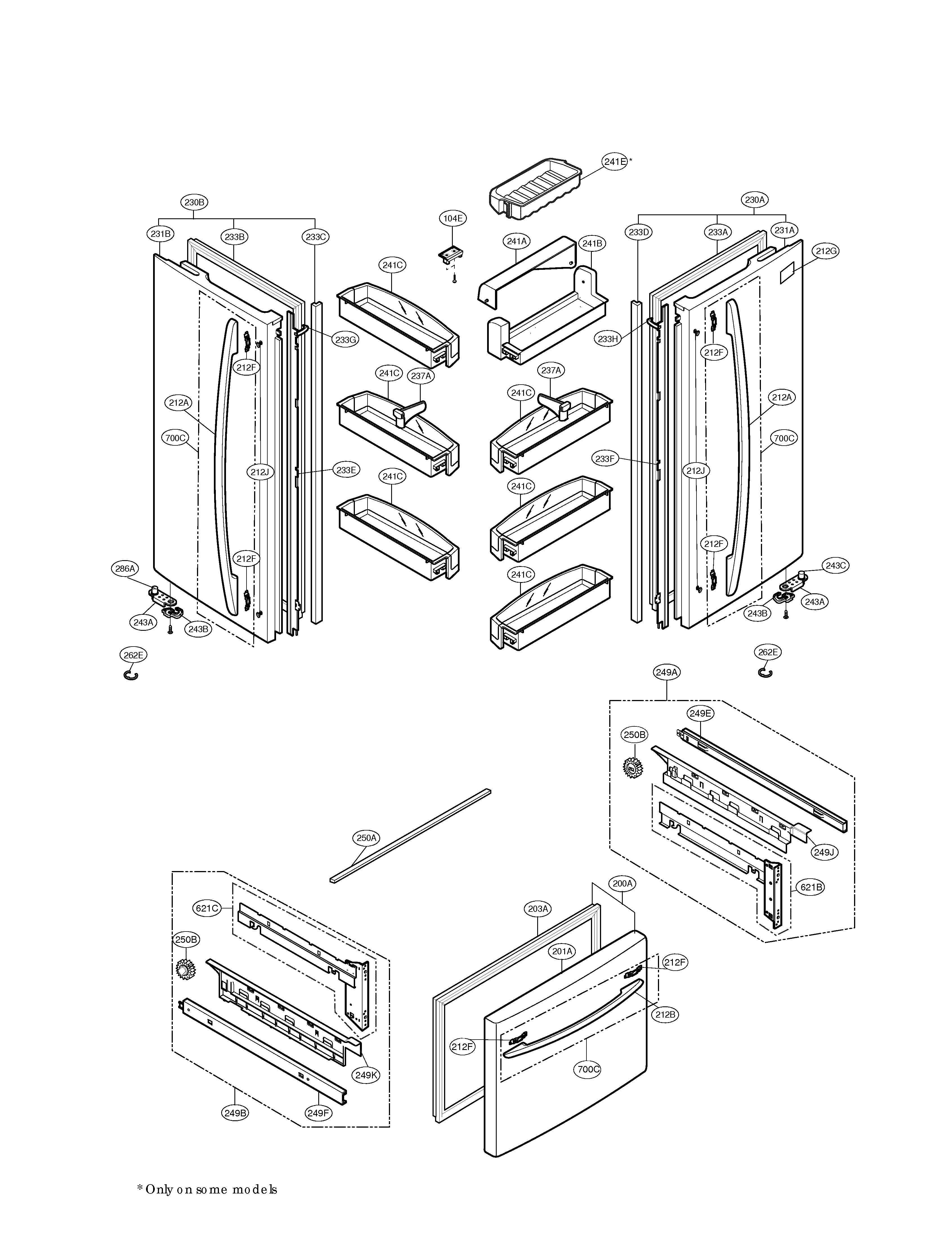Kenmore 79578309800 doors diagram