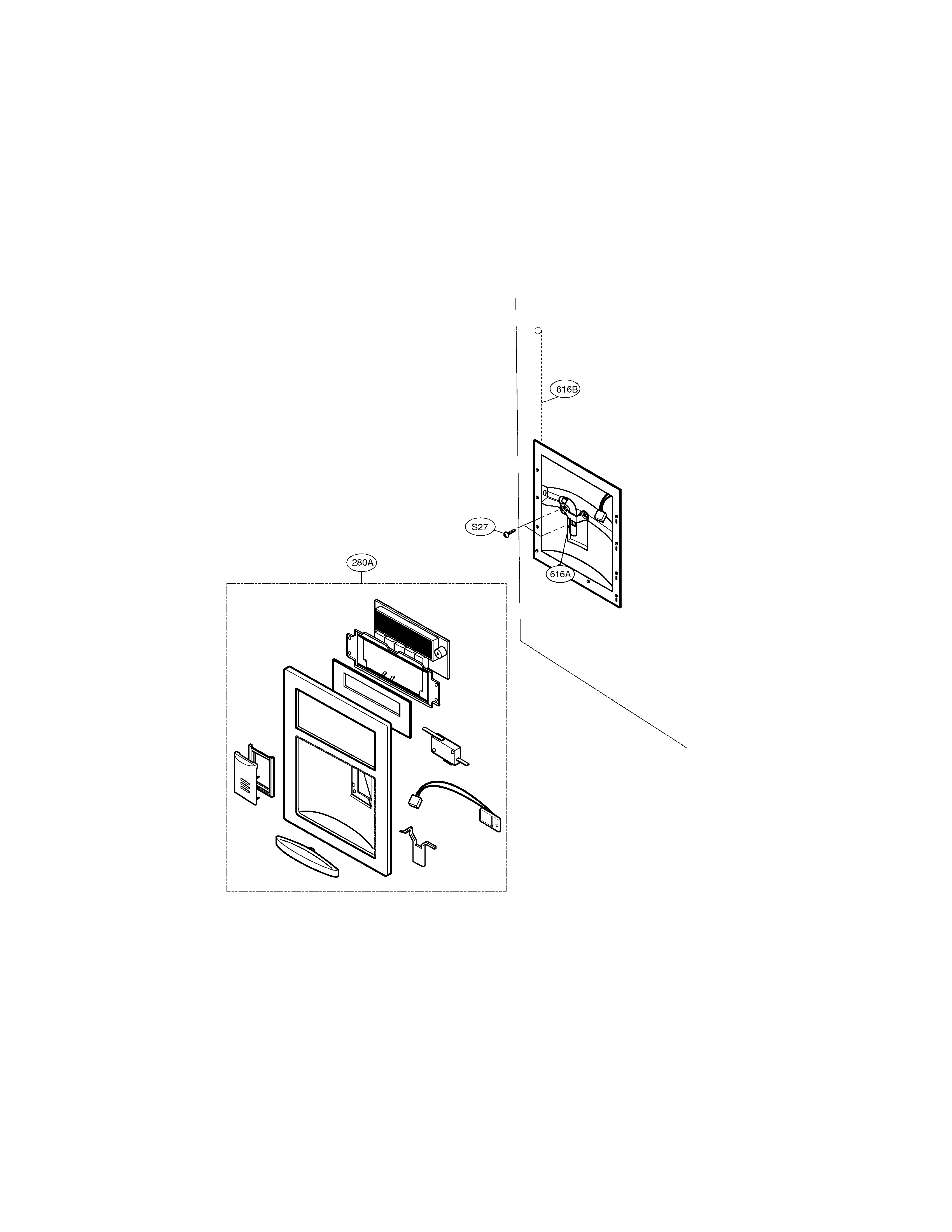 Kenmore Elite 79578352800 dispenser diagram