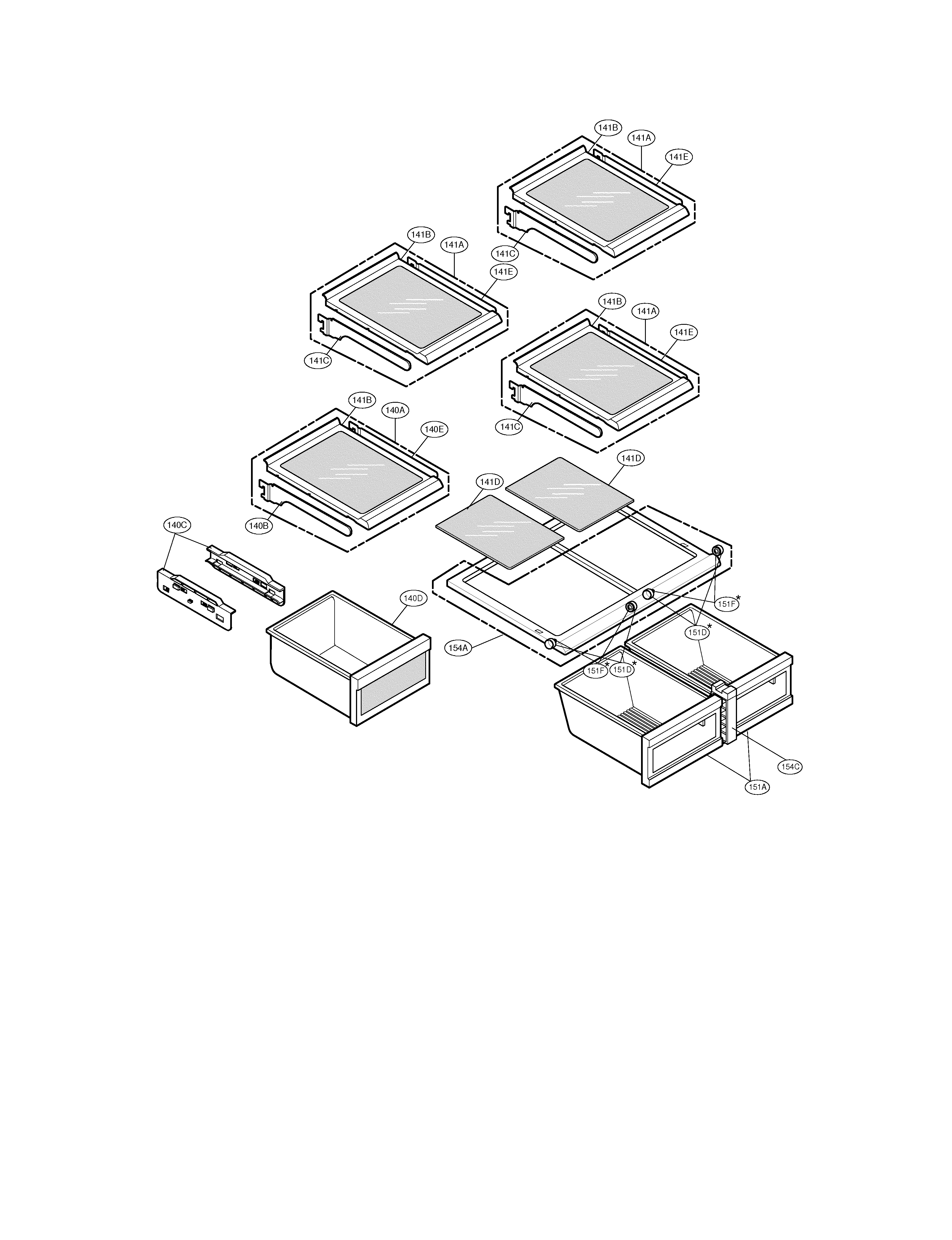 Kenmore Elite 79578519800 refrigerator parts diagram