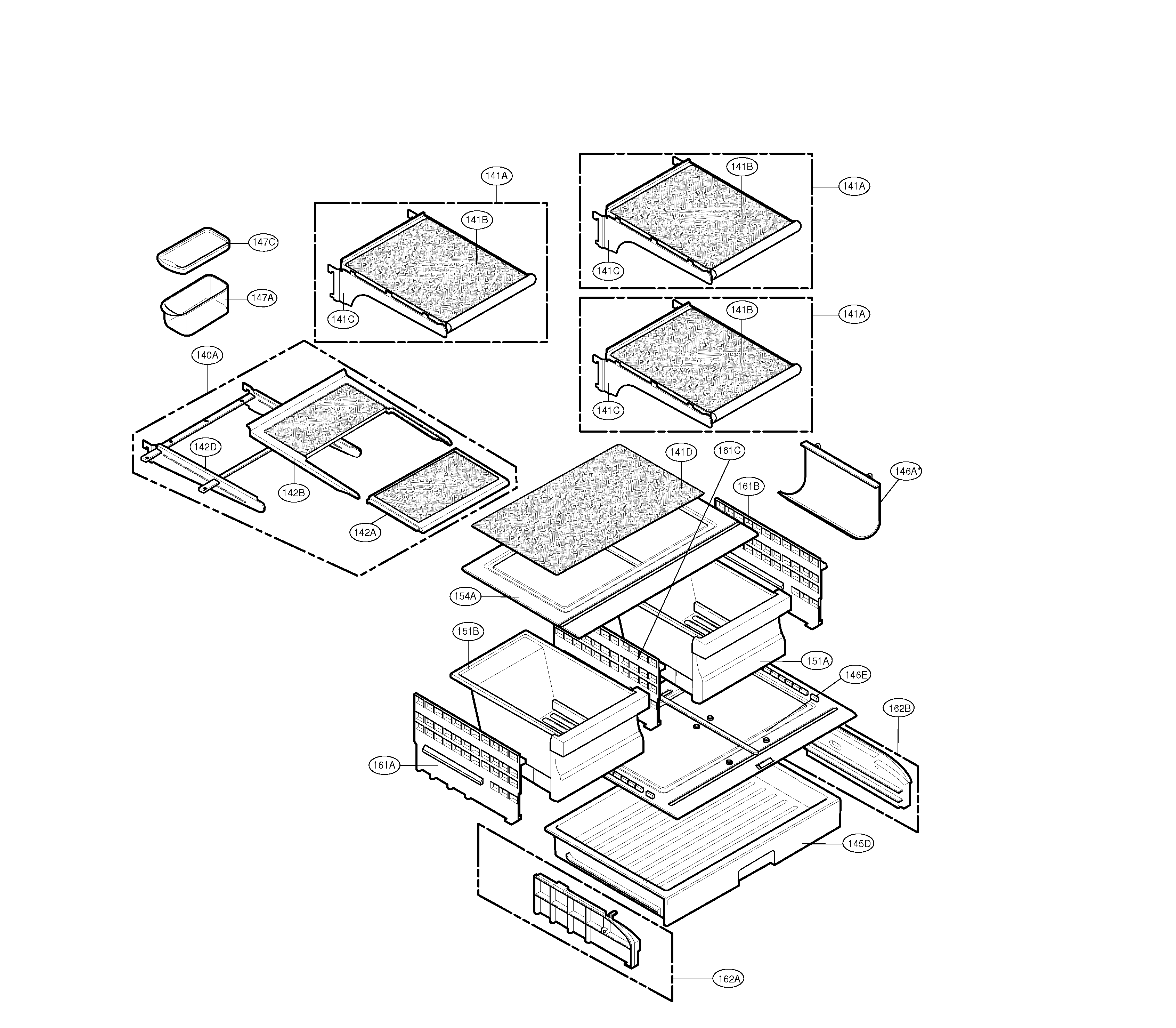 Kenmore Elite 79578789800 refrigerator parts diagram
