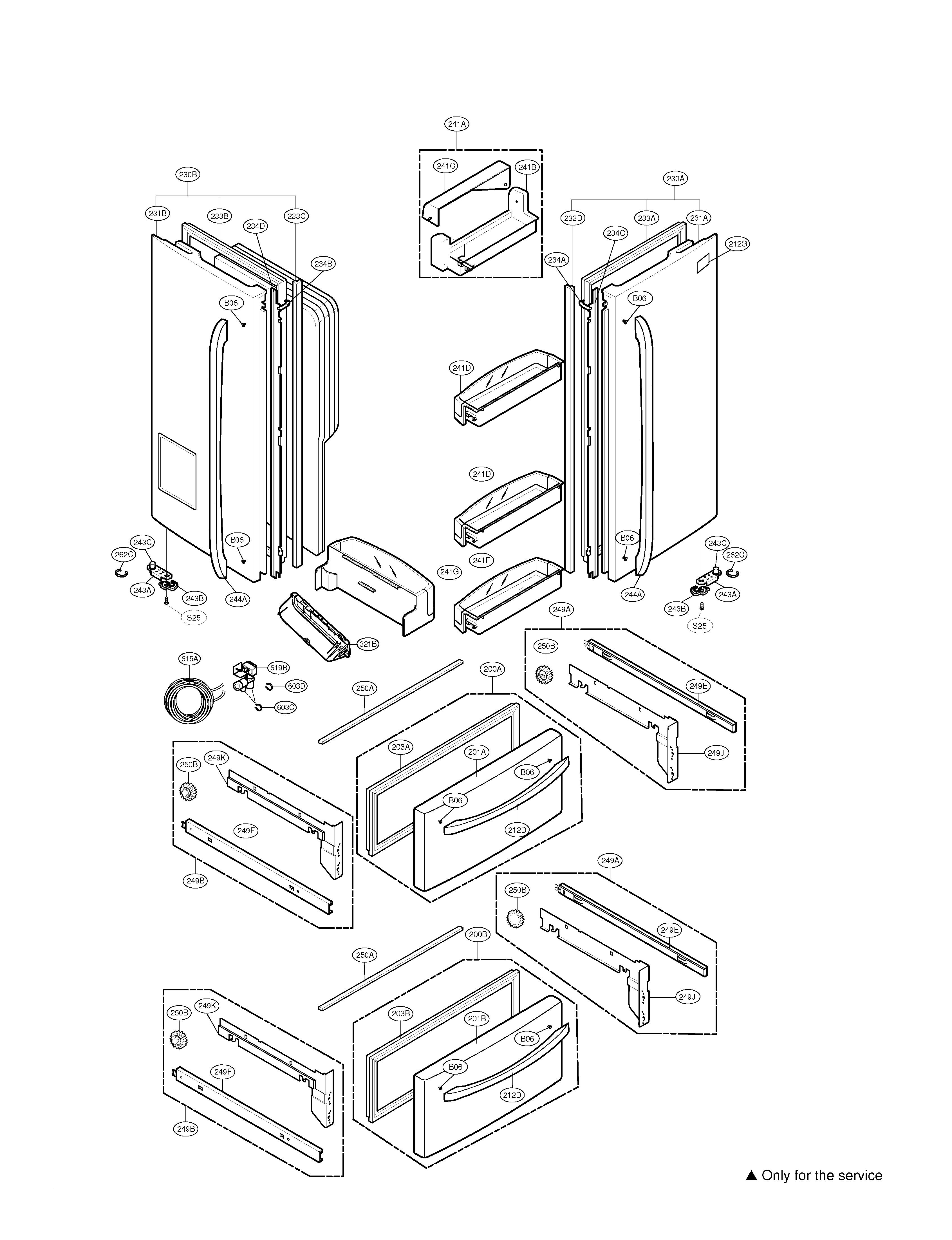 Kenmore Elite 79578789800 doors diagram
