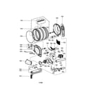 LG DLE3733W drum & motor diagram