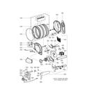 LG DLG3744W drum & motor diagram