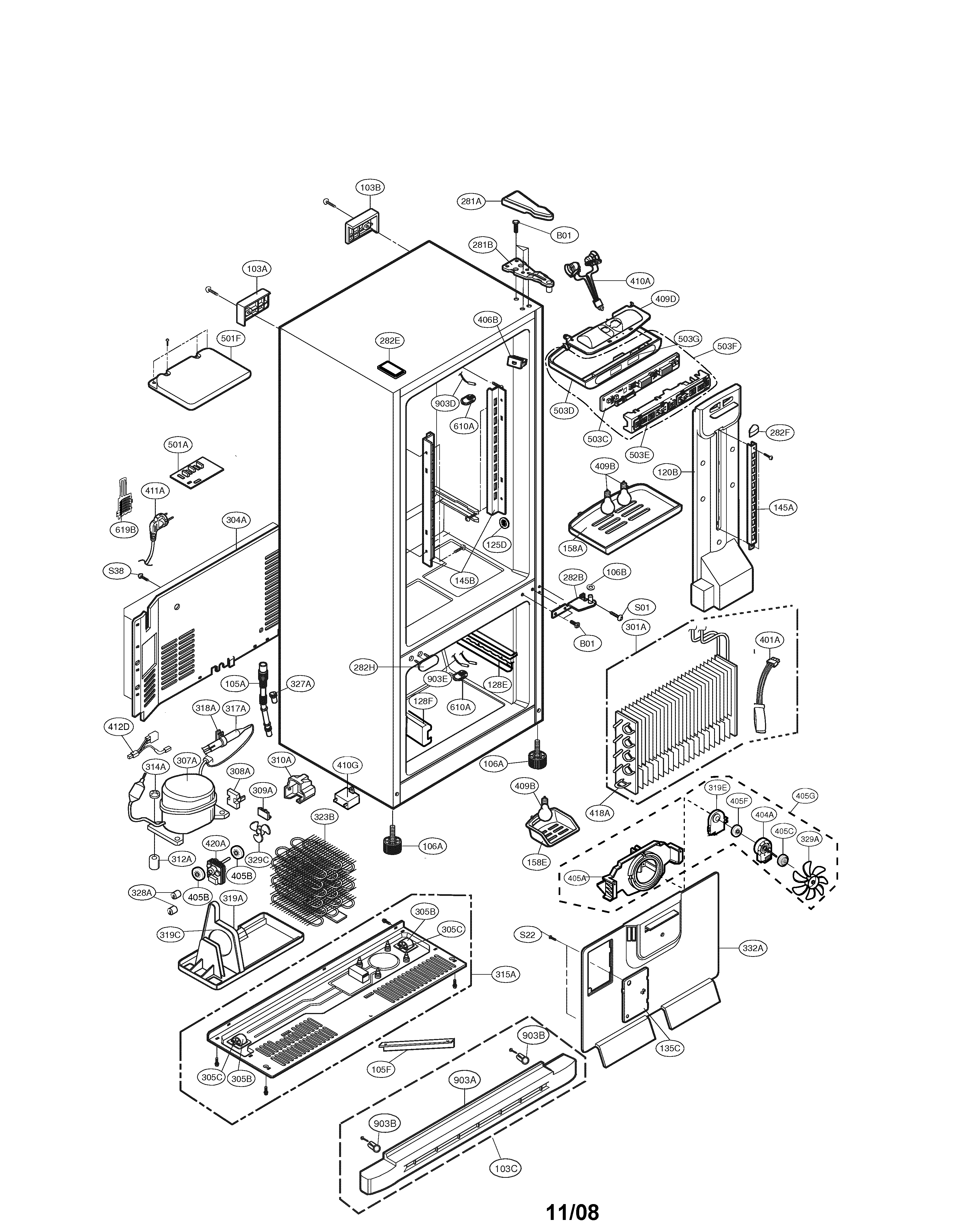 LG LDC22720ST/00 case diagram