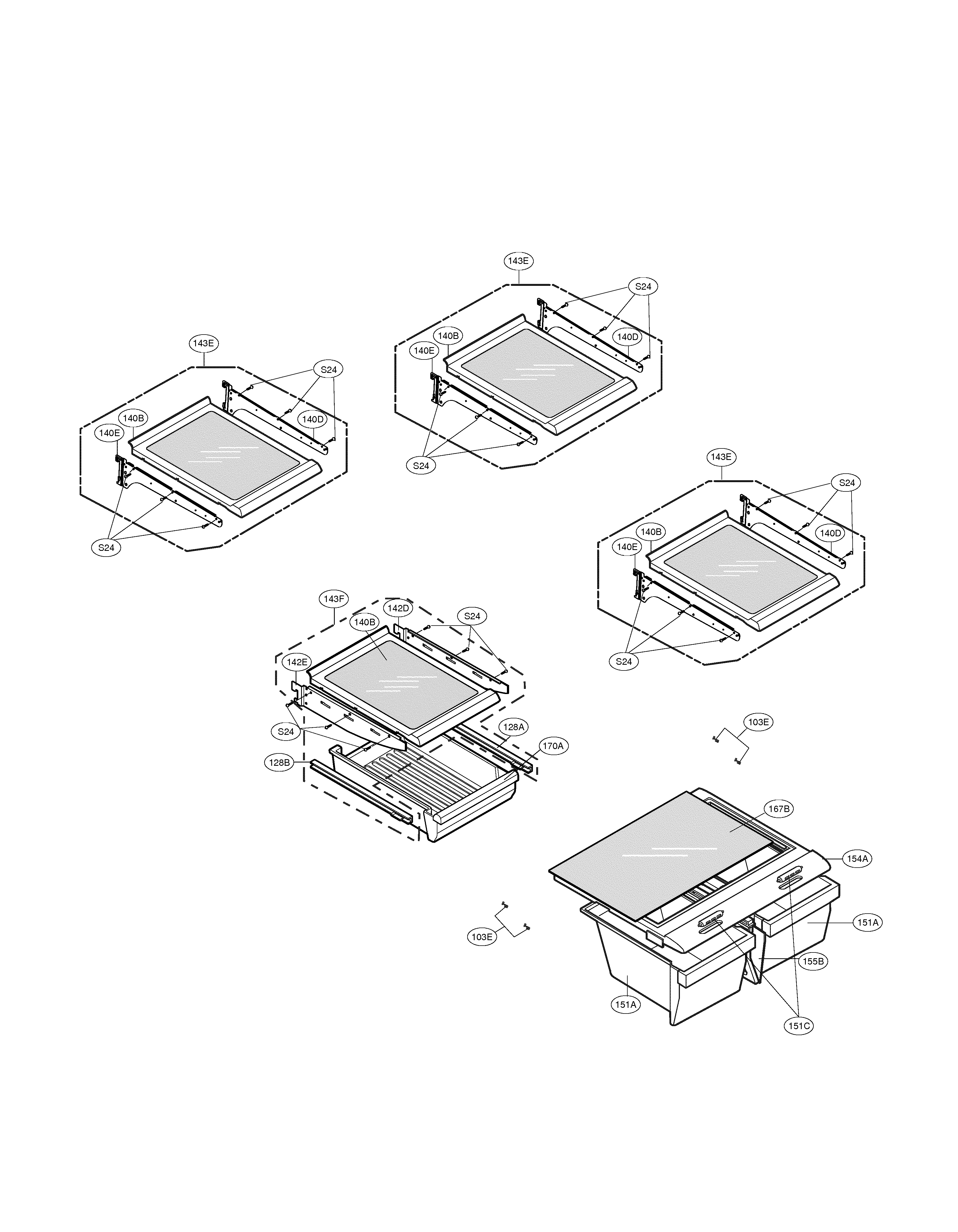 LG LDC22720ST/00 refrigerator diagram
