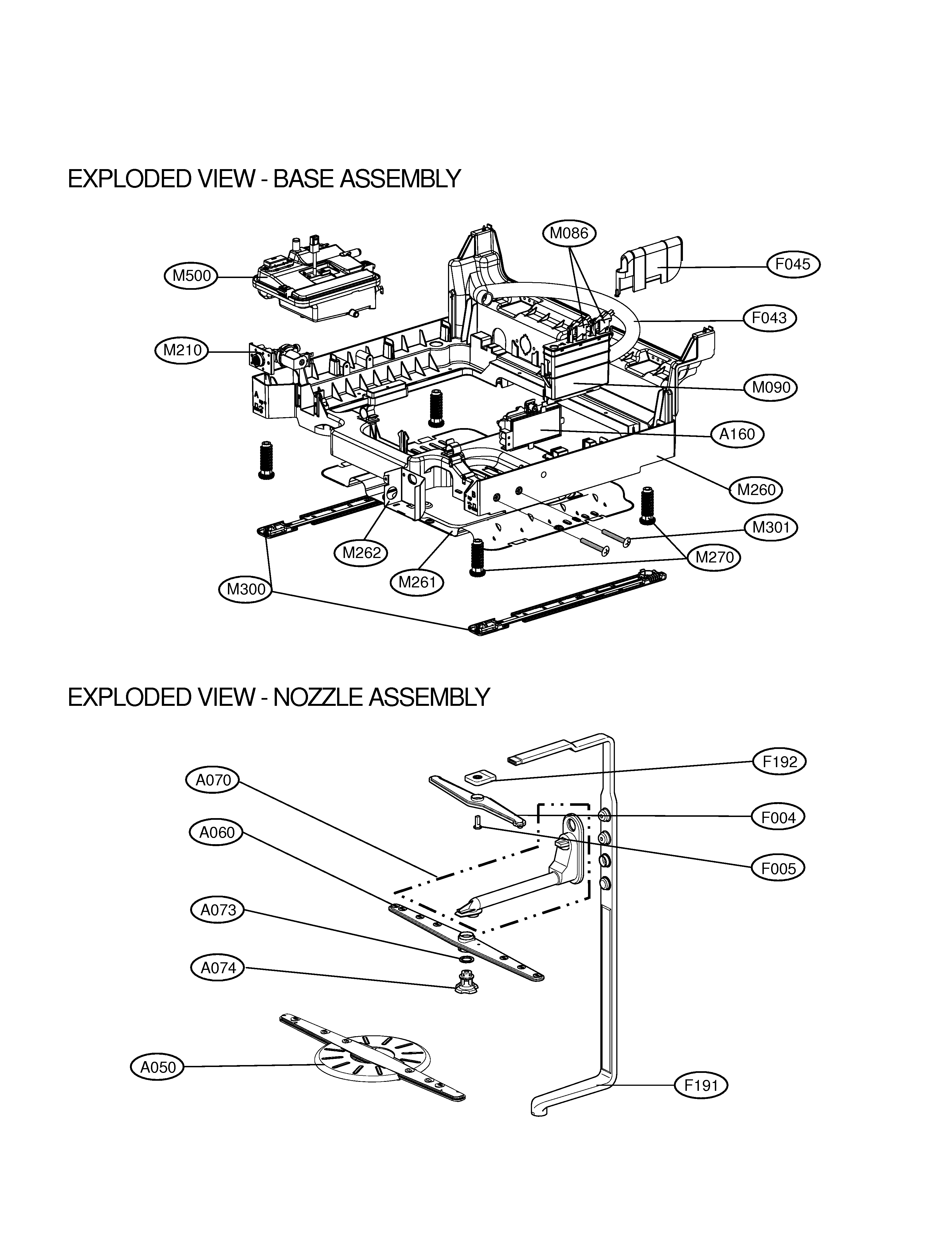 LG LDF9810ST base & nozzle diagram