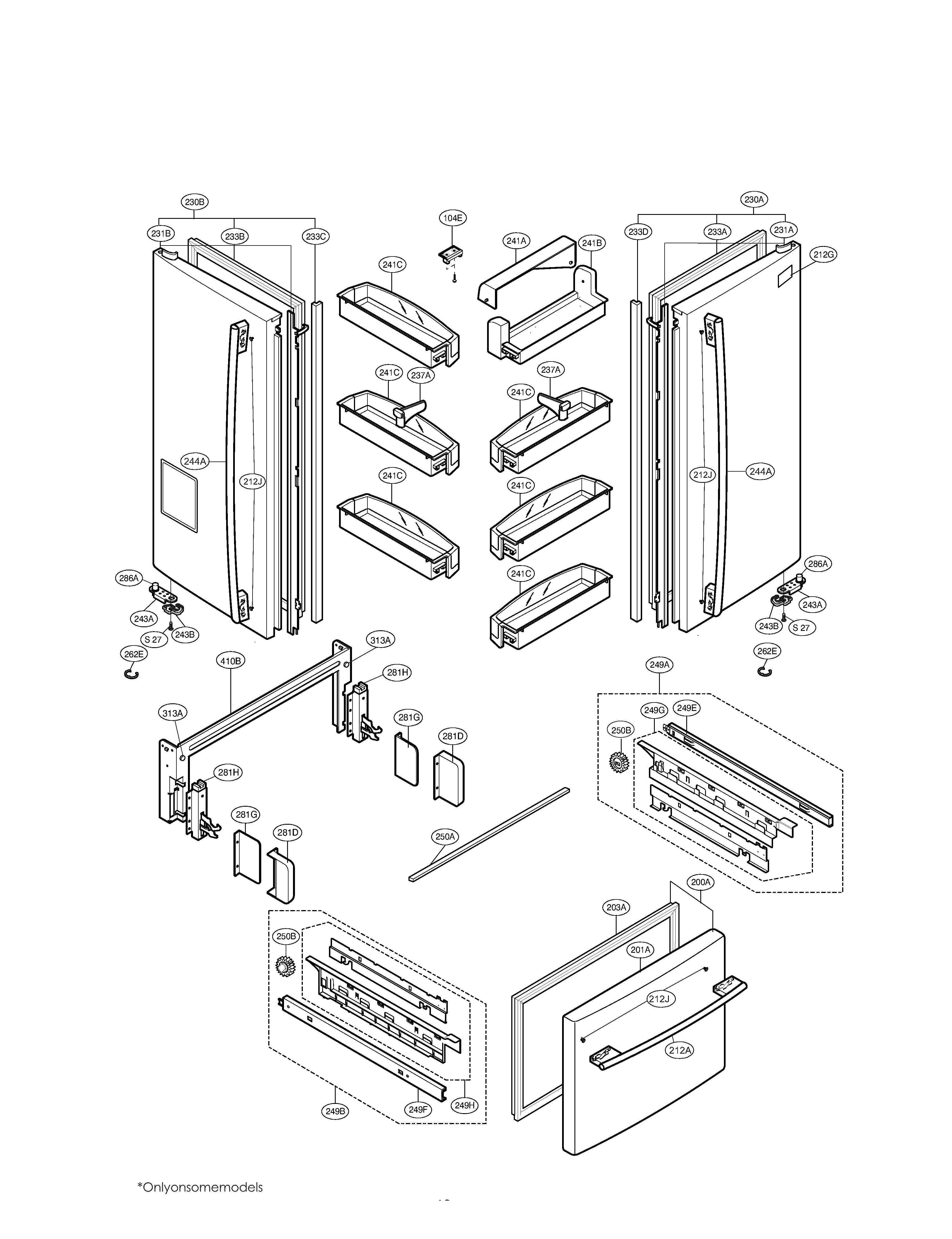 LG LFD22860ST/00 doors diagram