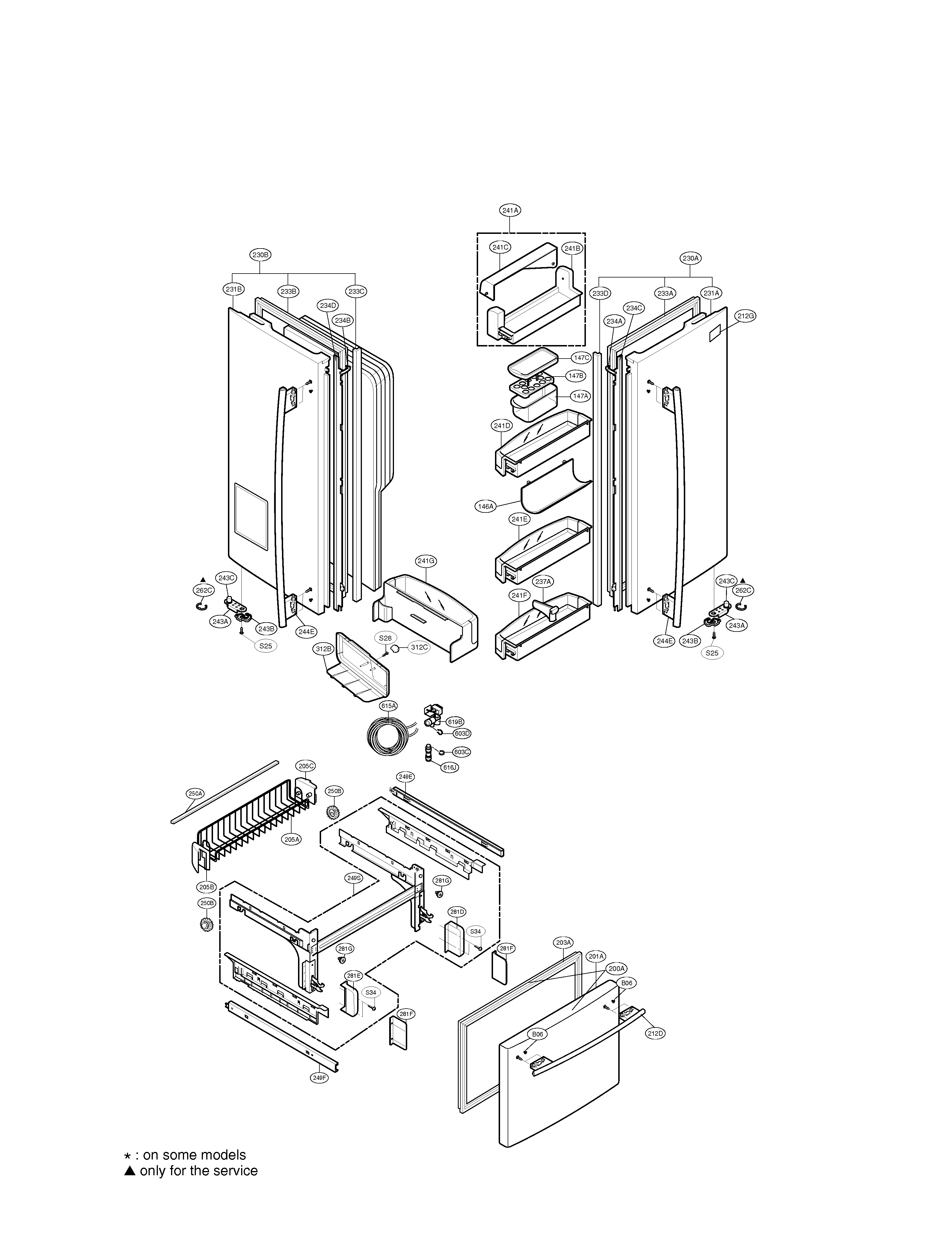 LG LFX25960ST/00 doors diagram