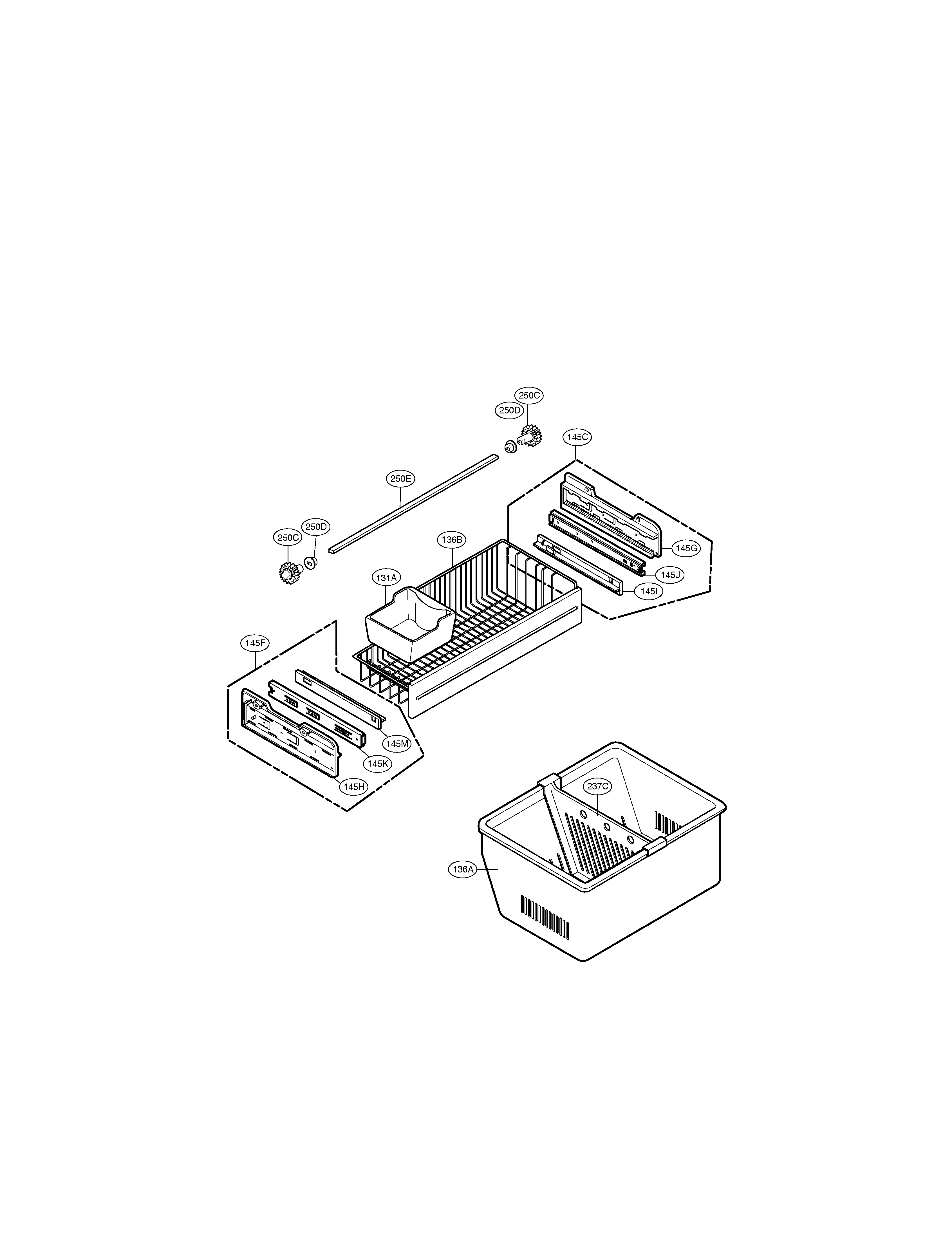 LG LFX25960SW/00 freezer parts diagram