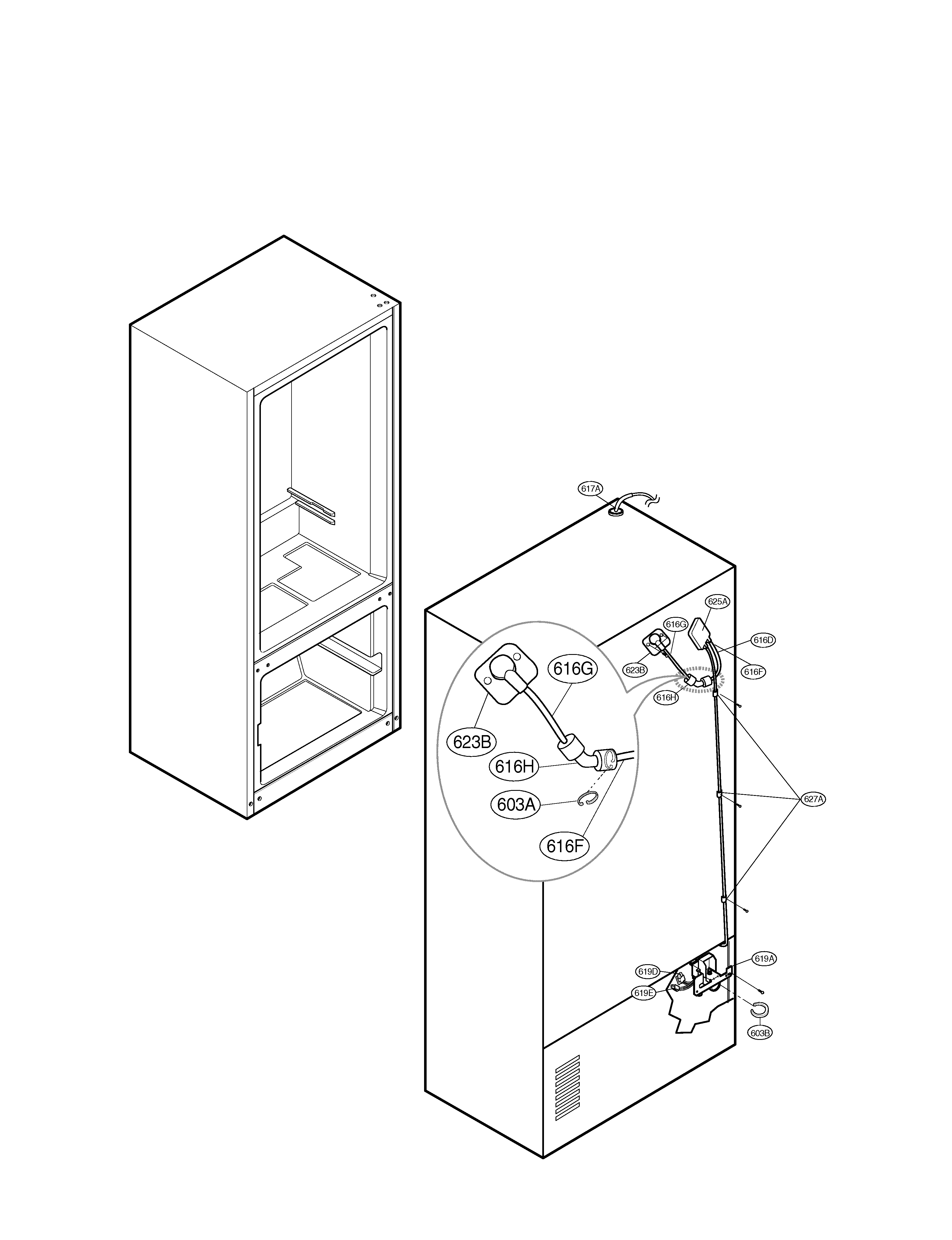LG LFX25960SW/00 ice maker diagram