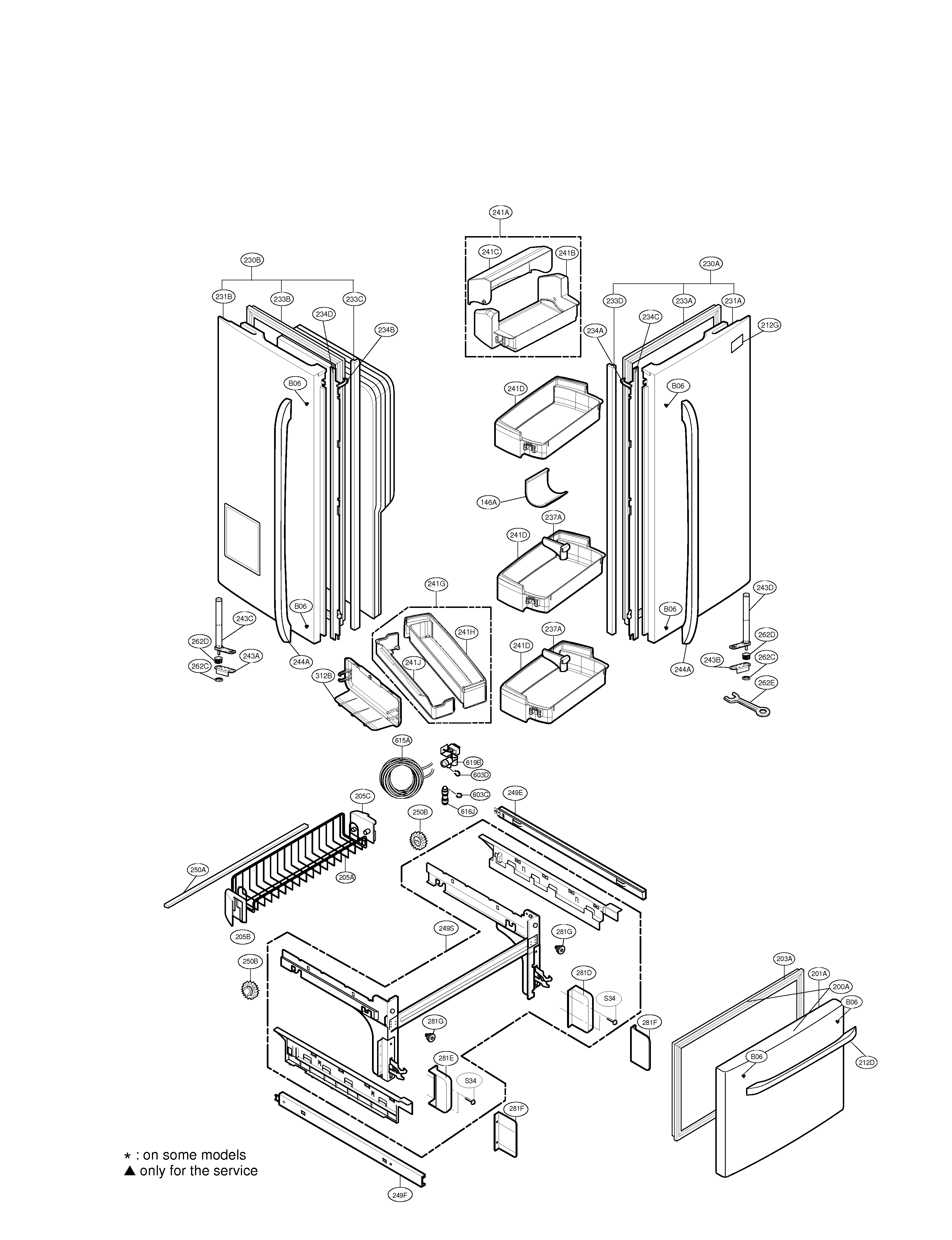 LG LFX25980ST/00 doors diagram