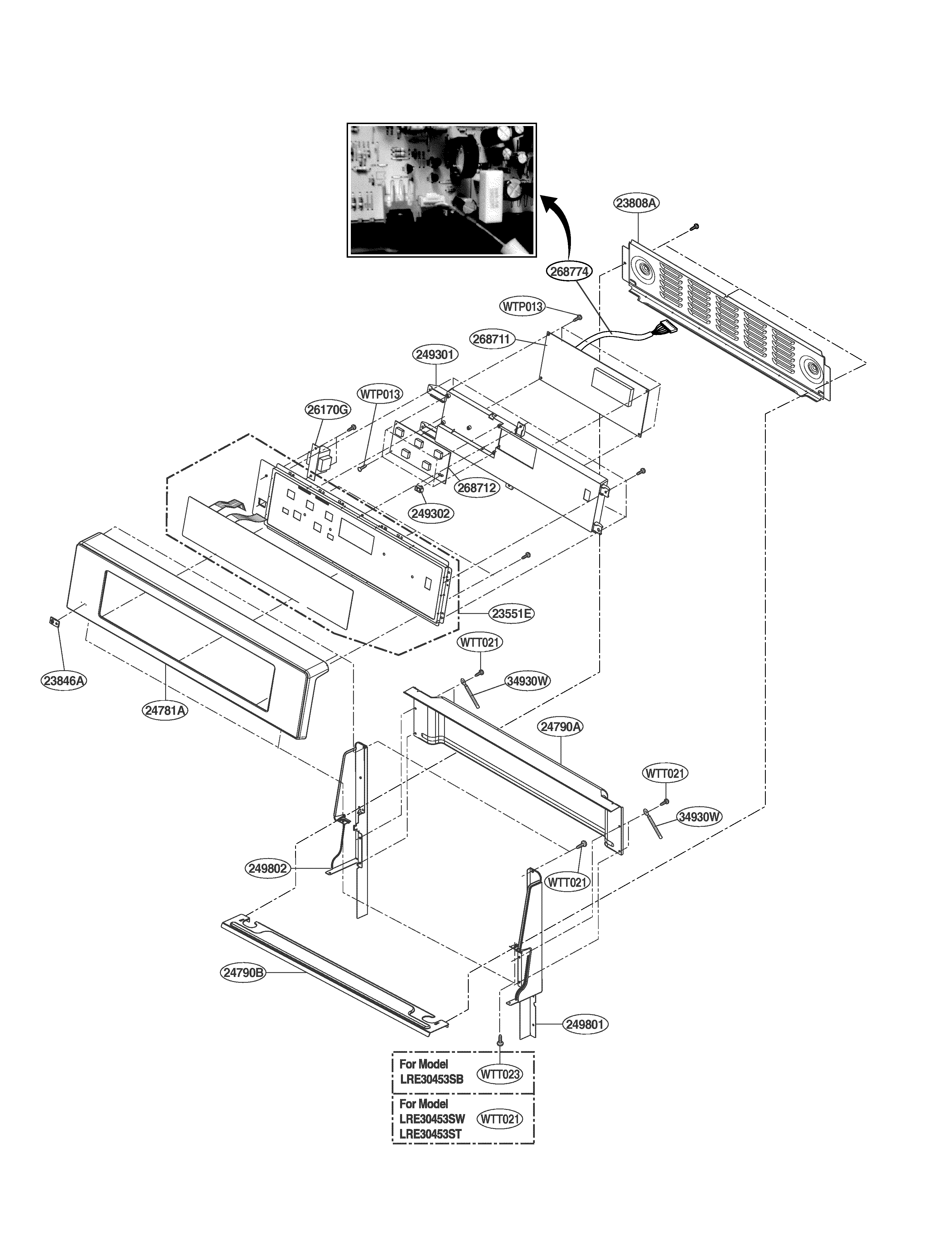 LG LRE30453SW/00 controller diagram