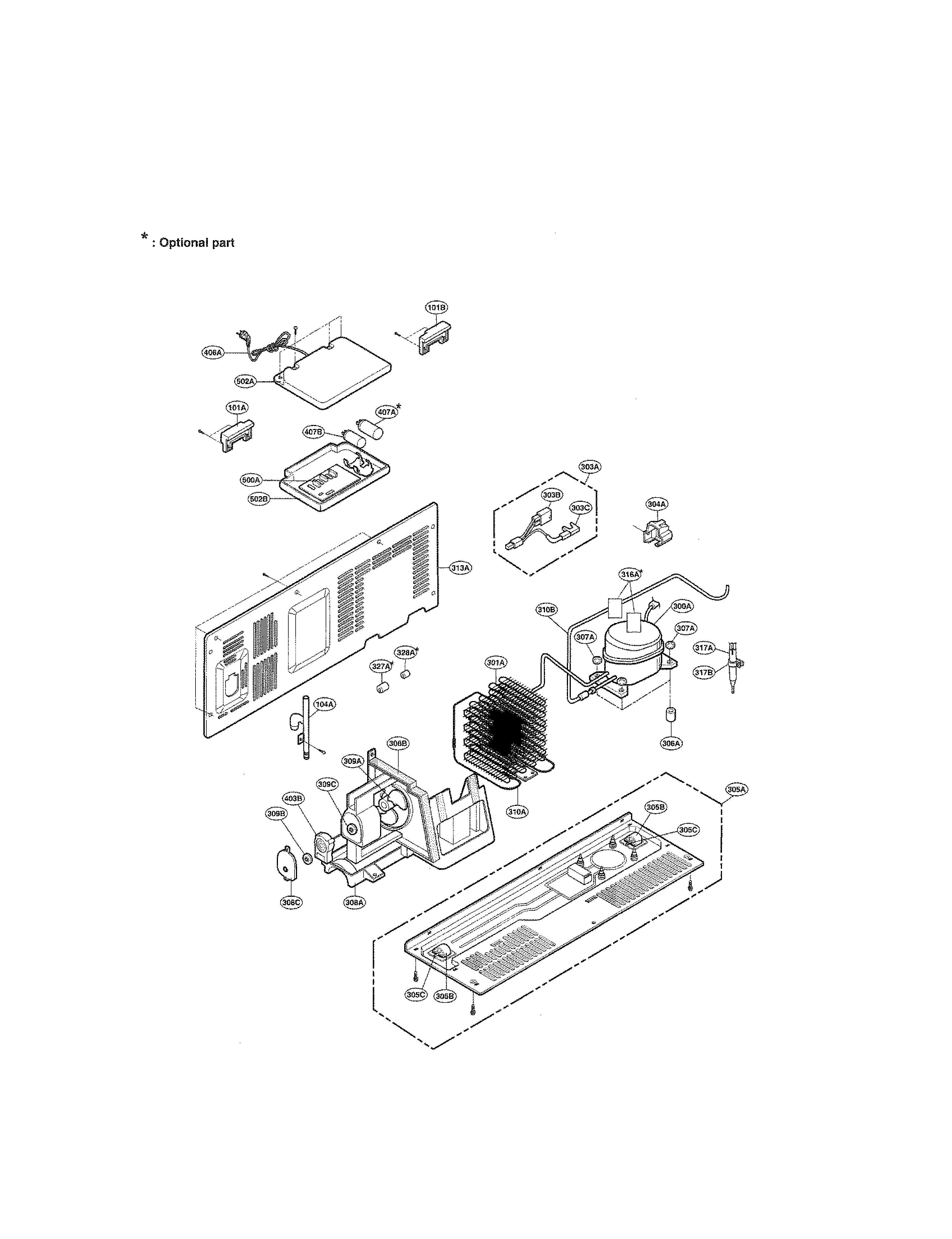 LG LRSC21935TT machine compartment diagram