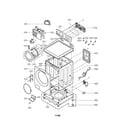 LG WM2277HB cabinet & control panel diagram