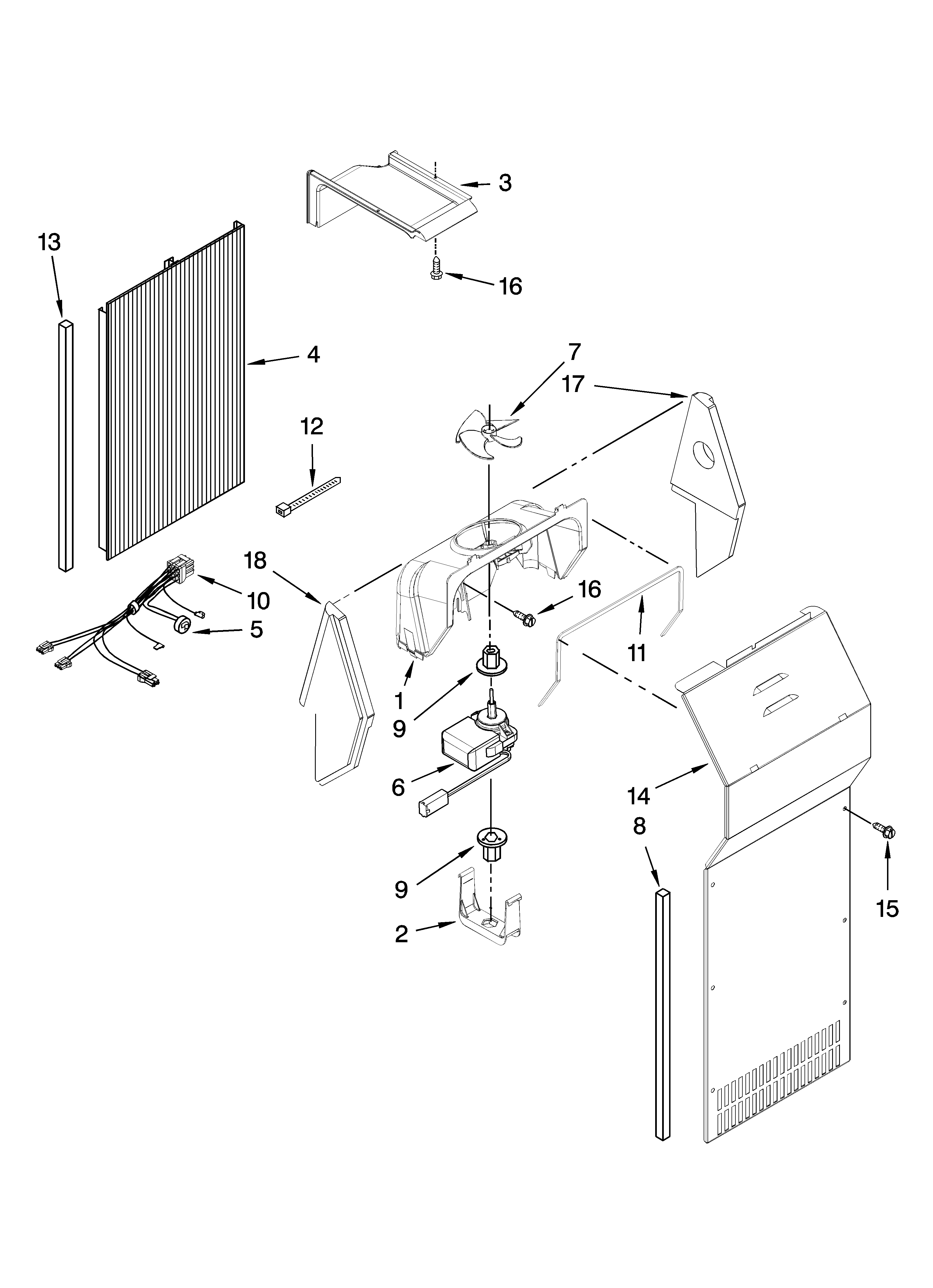 Kenmore Elite 10650459900 air flow parts, optional parts (not included) diagram