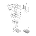 Kenmore 59675232403 shelf parts diagram
