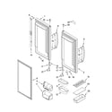 Kenmore Elite 59676599601 refrigerator door parts diagram